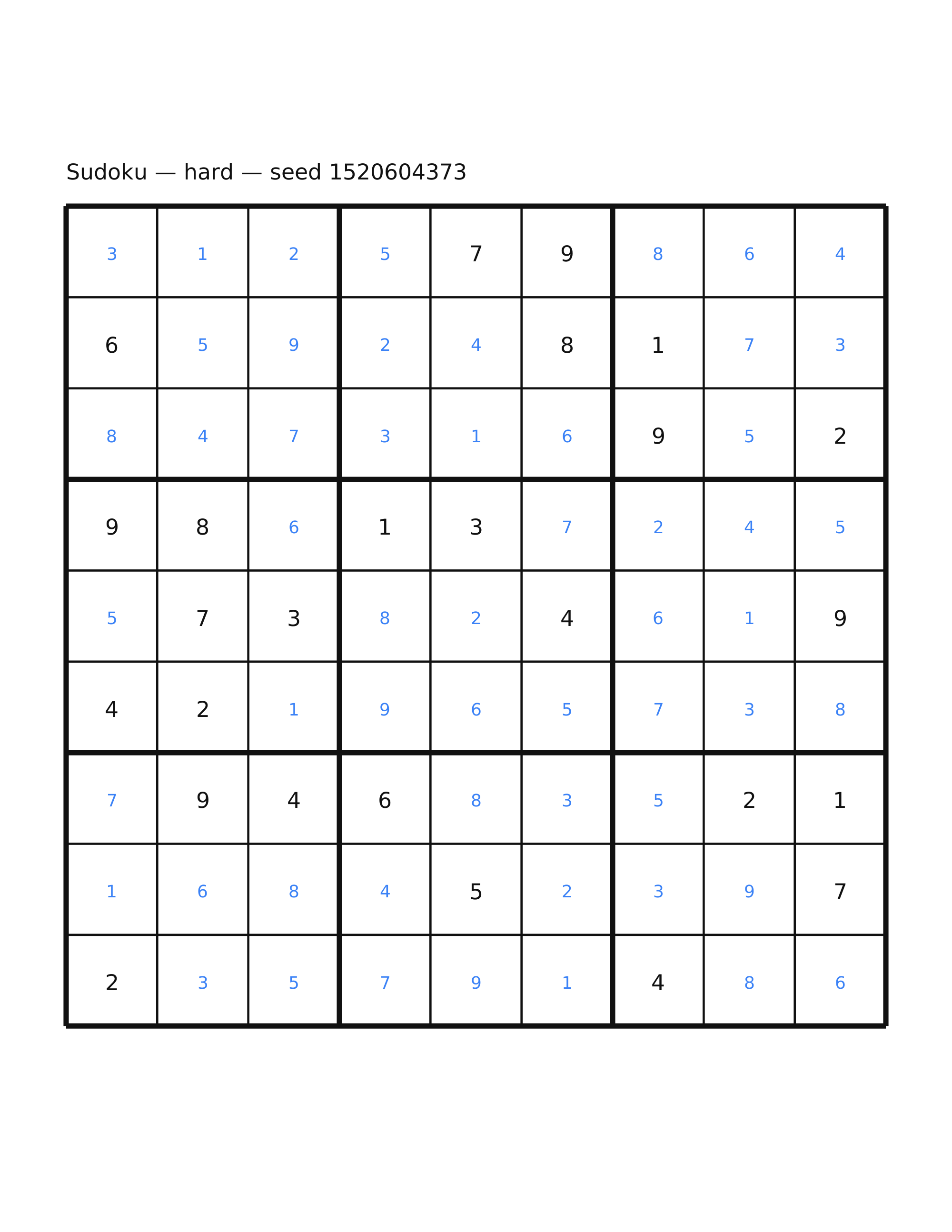 Sudoku — hard #6 — solution