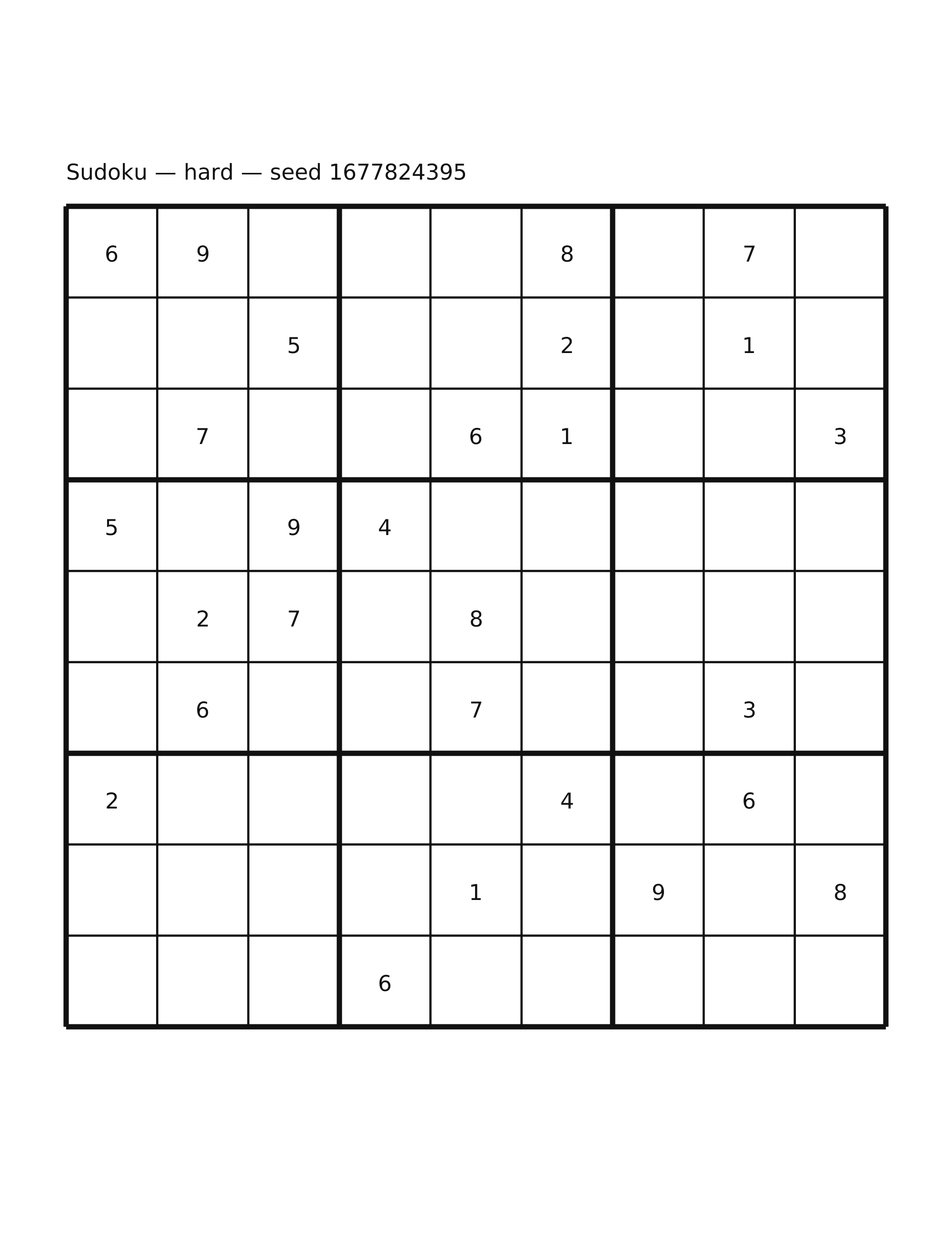Sudoku — hard #61