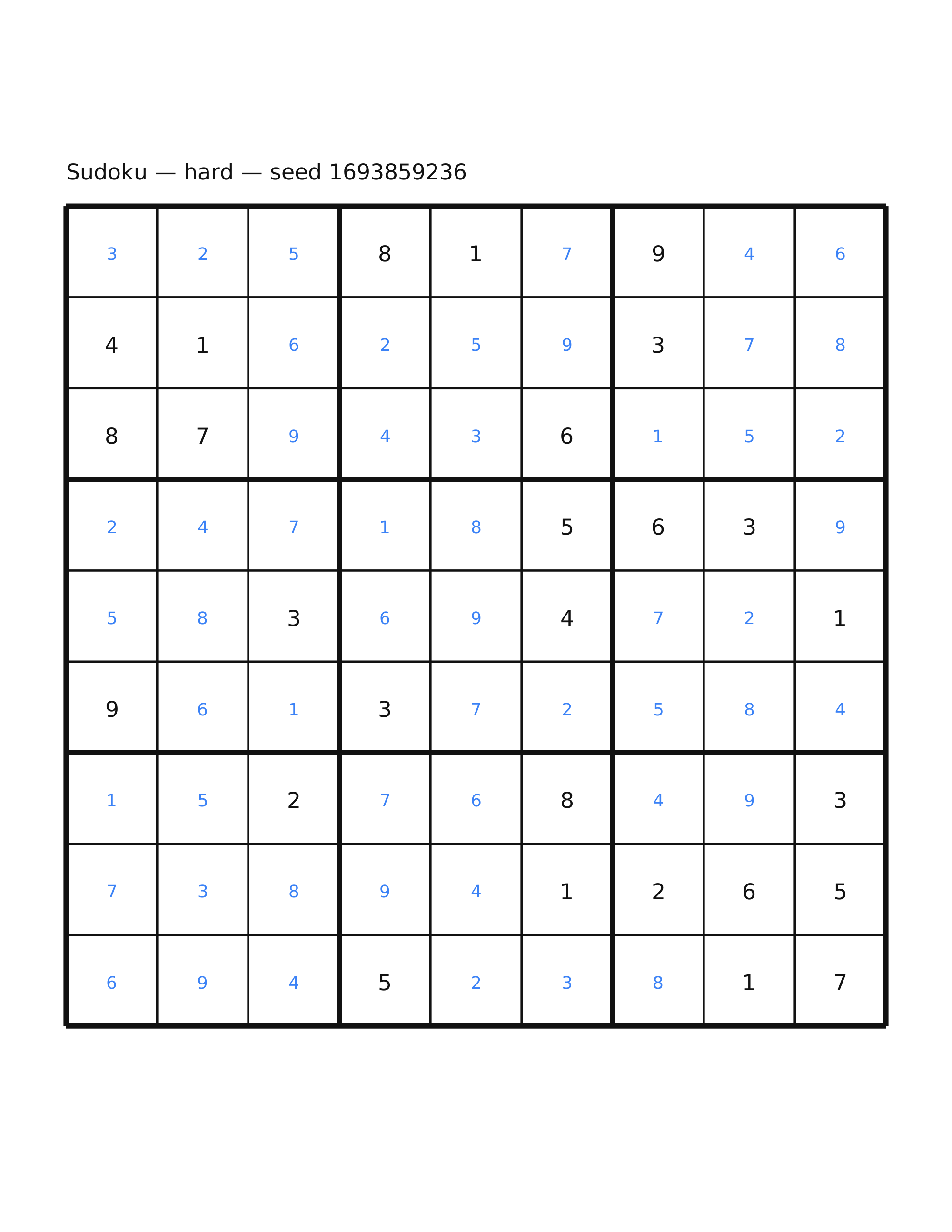 Sudoku — hard #51 — solution