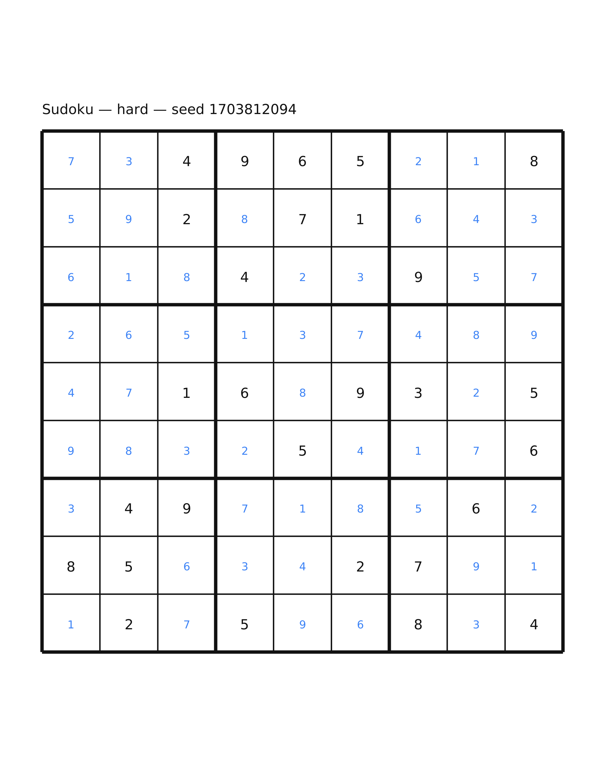 Sudoku — hard #13 — solution