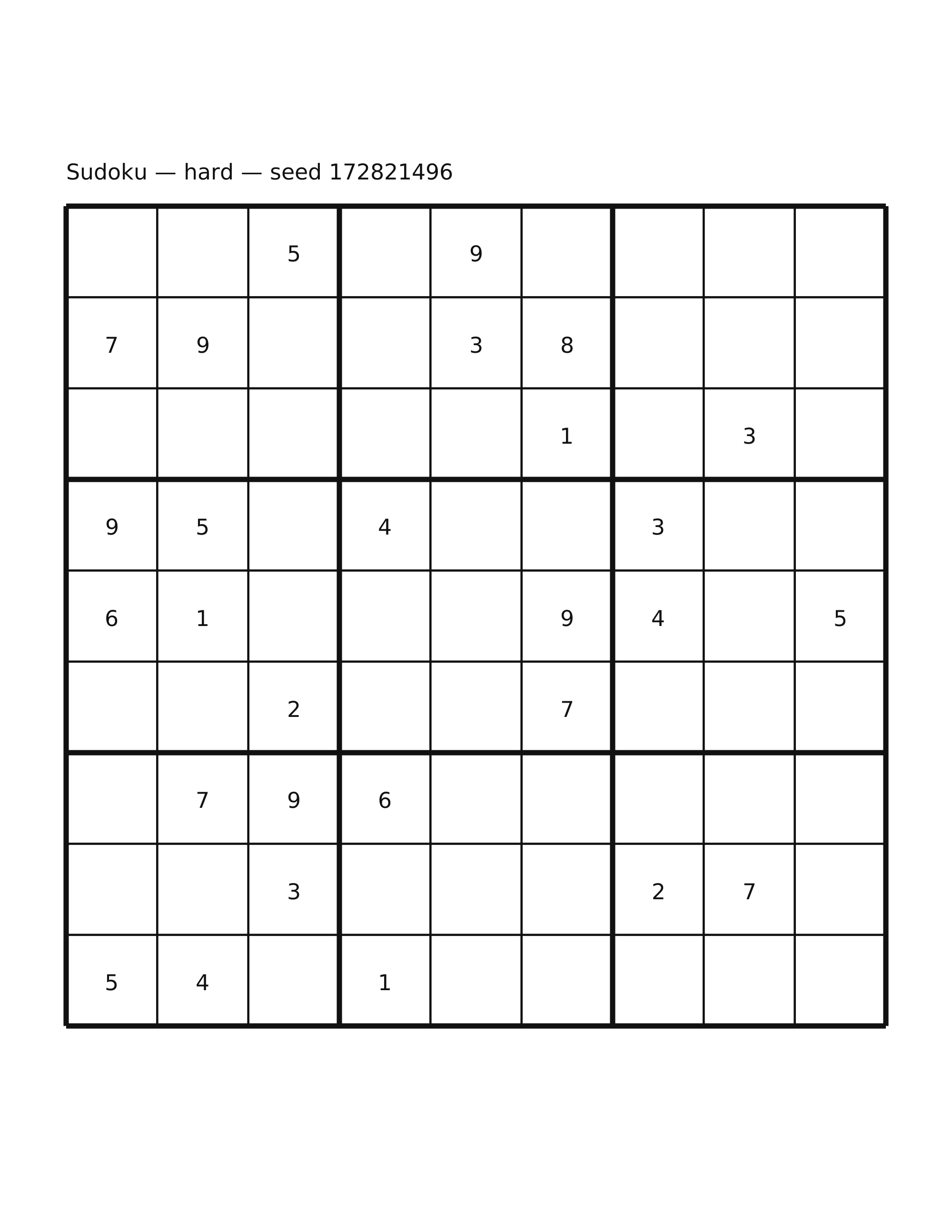 Sudoku — hard #61