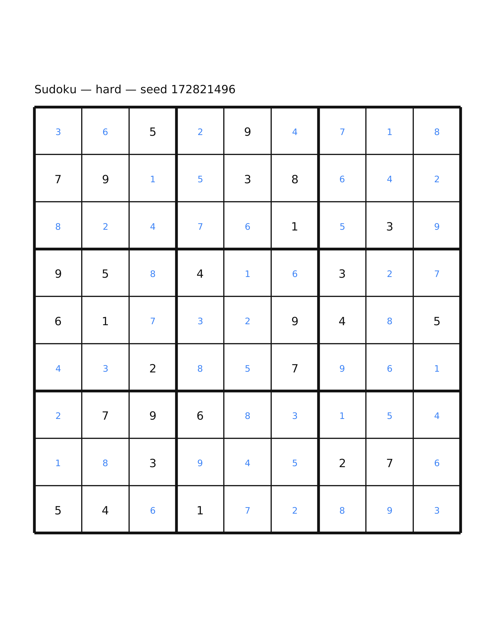 Sudoku — hard #61 — solution