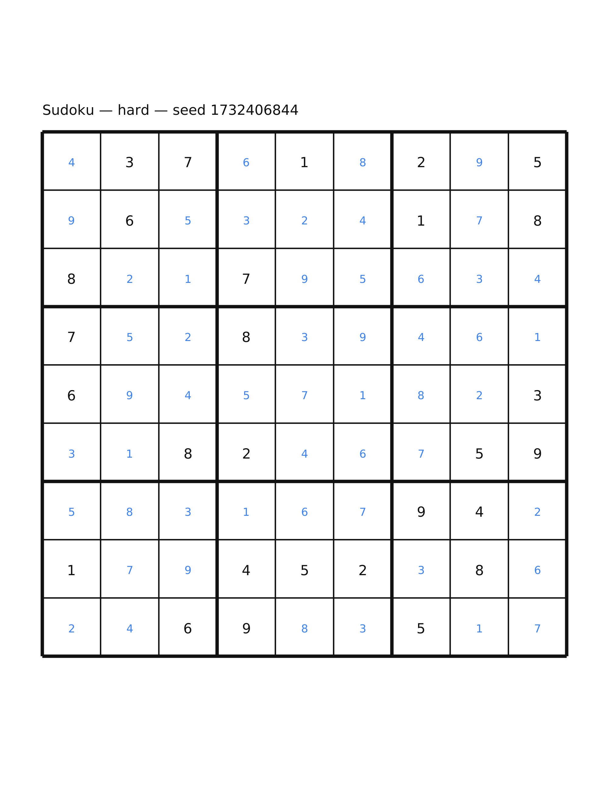 Sudoku — hard #40 — solution