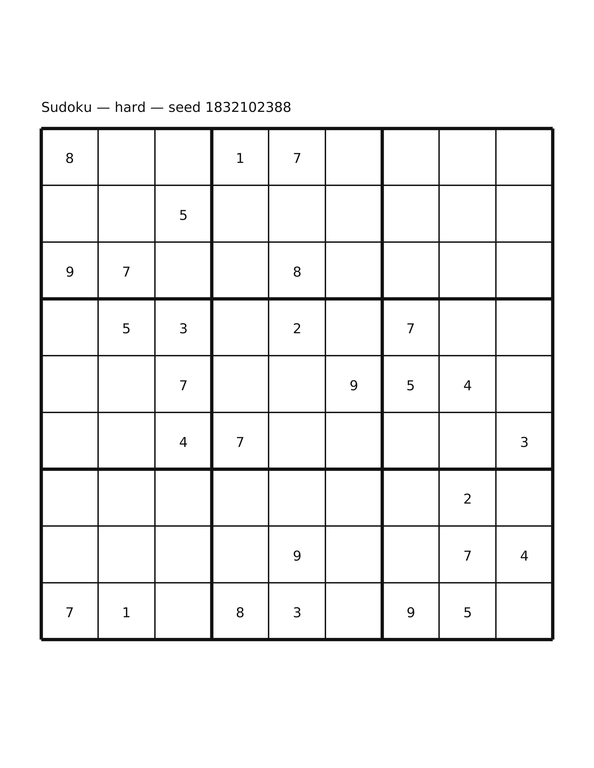 Sudoku — hard #52