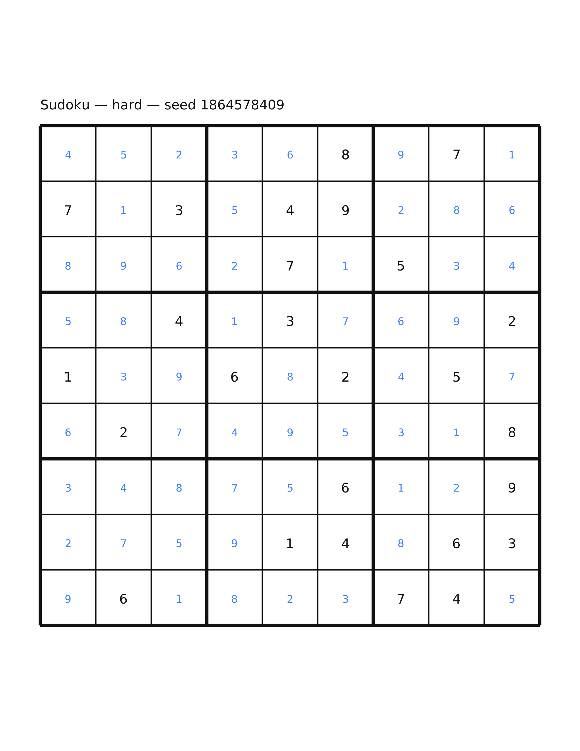Sudoku — hard #55 — solution