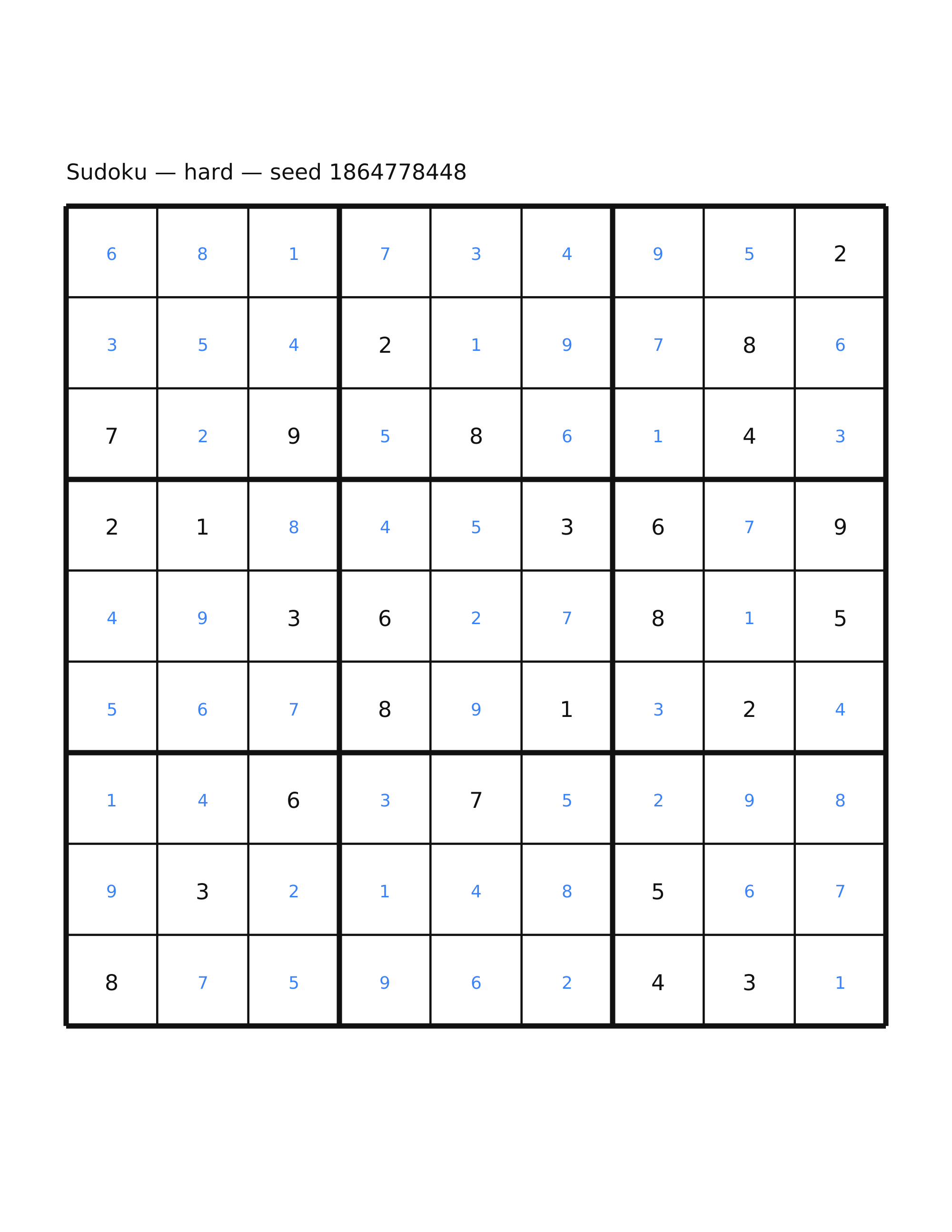 Sudoku — hard #13 — solution