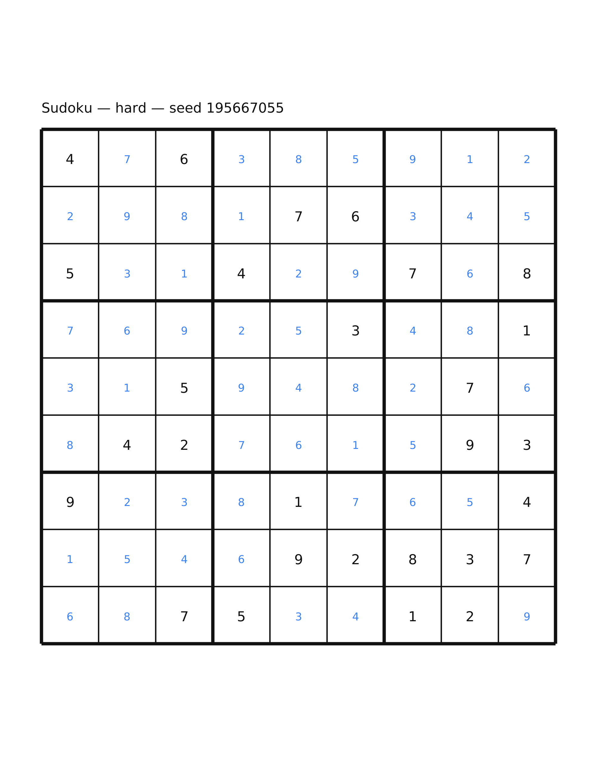 Sudoku — hard #18 — solution