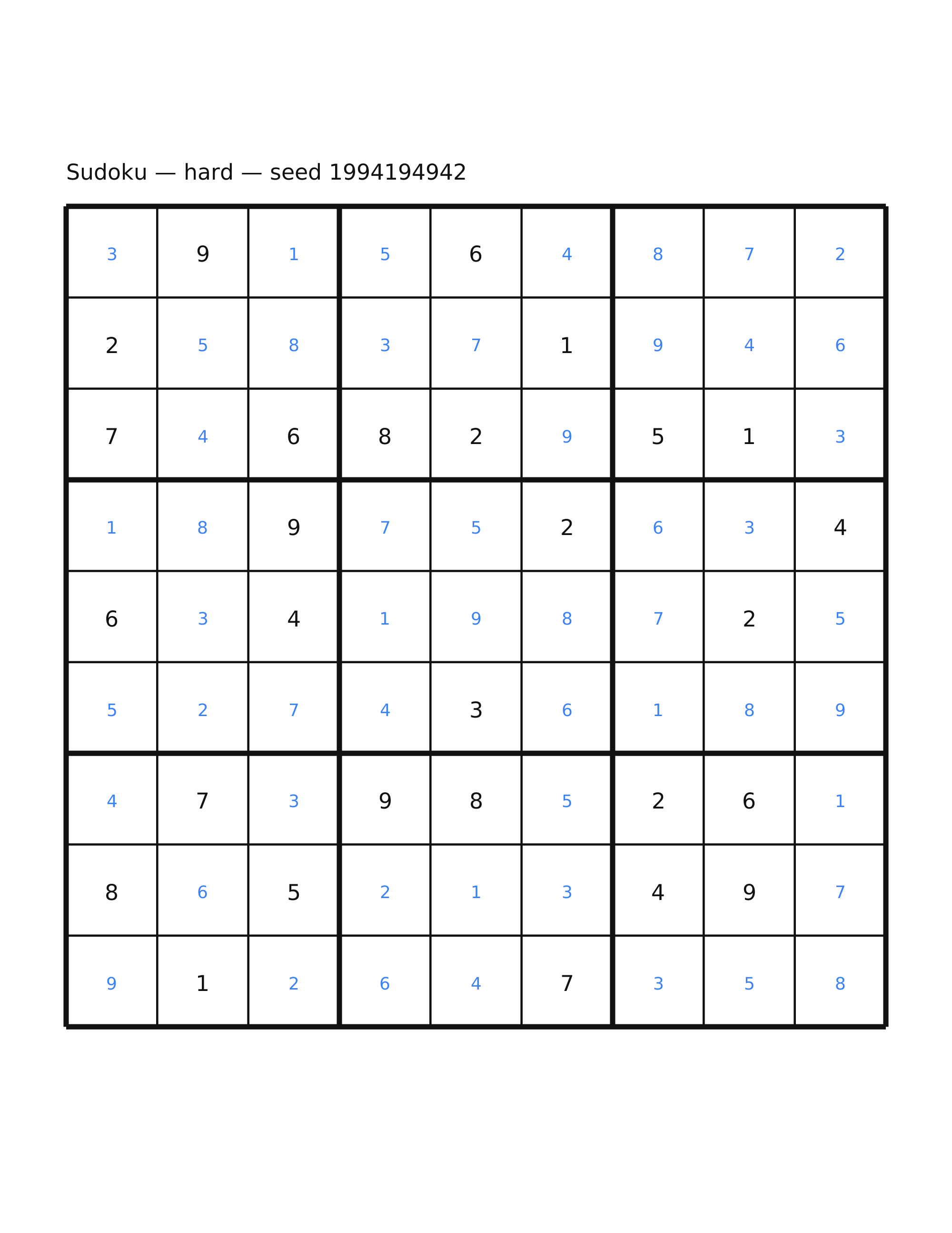 Sudoku — hard #53 — solution
