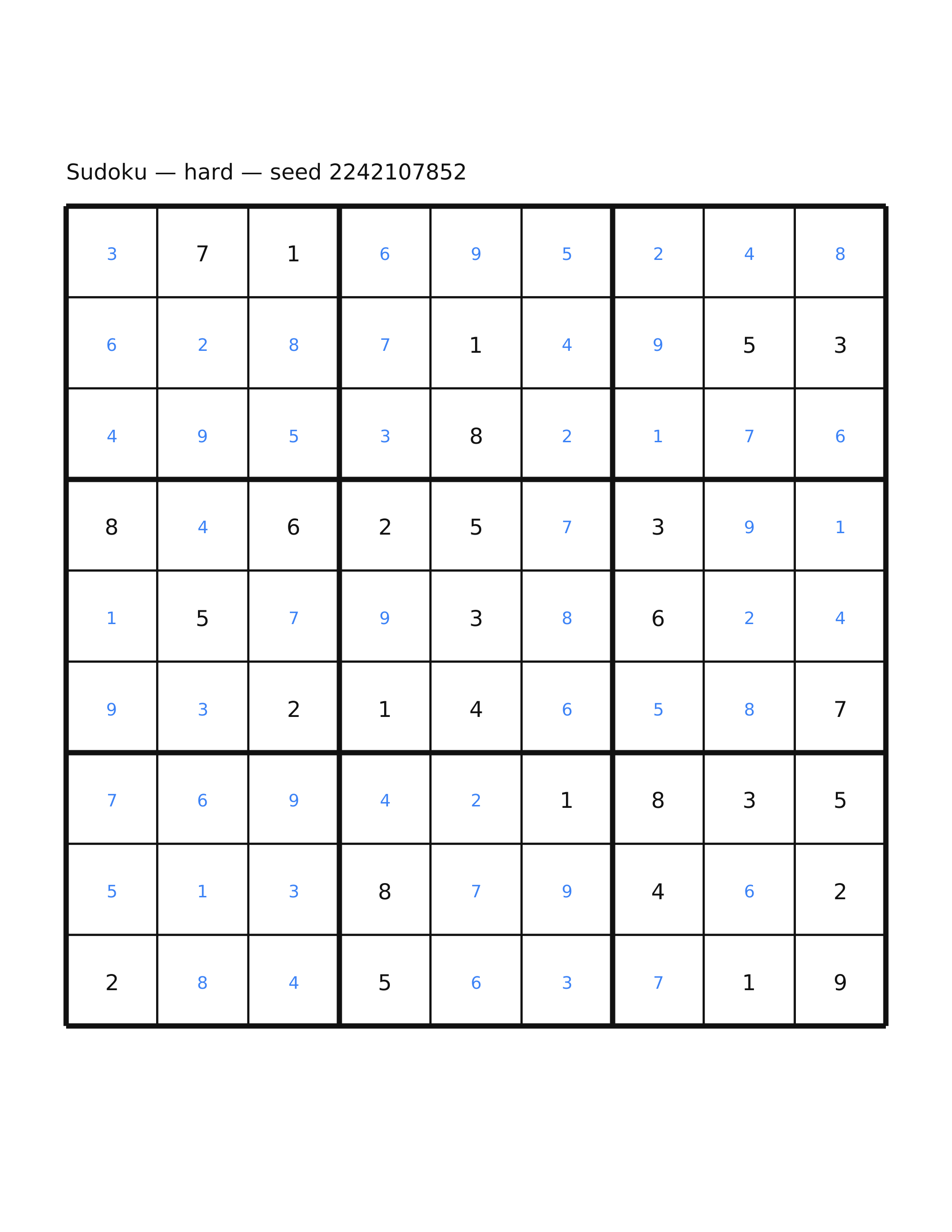 Sudoku — hard #42 — solution