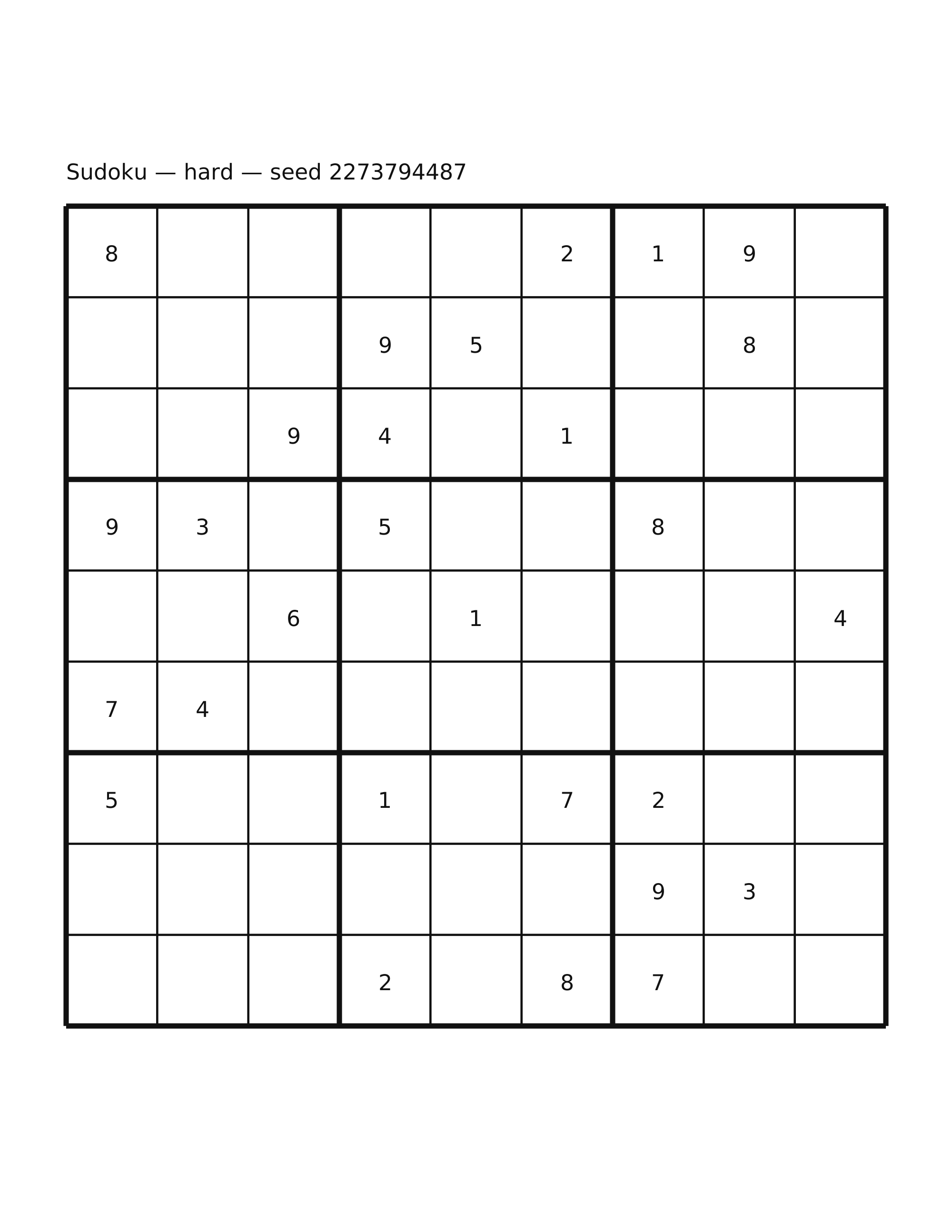 Sudoku — hard #61