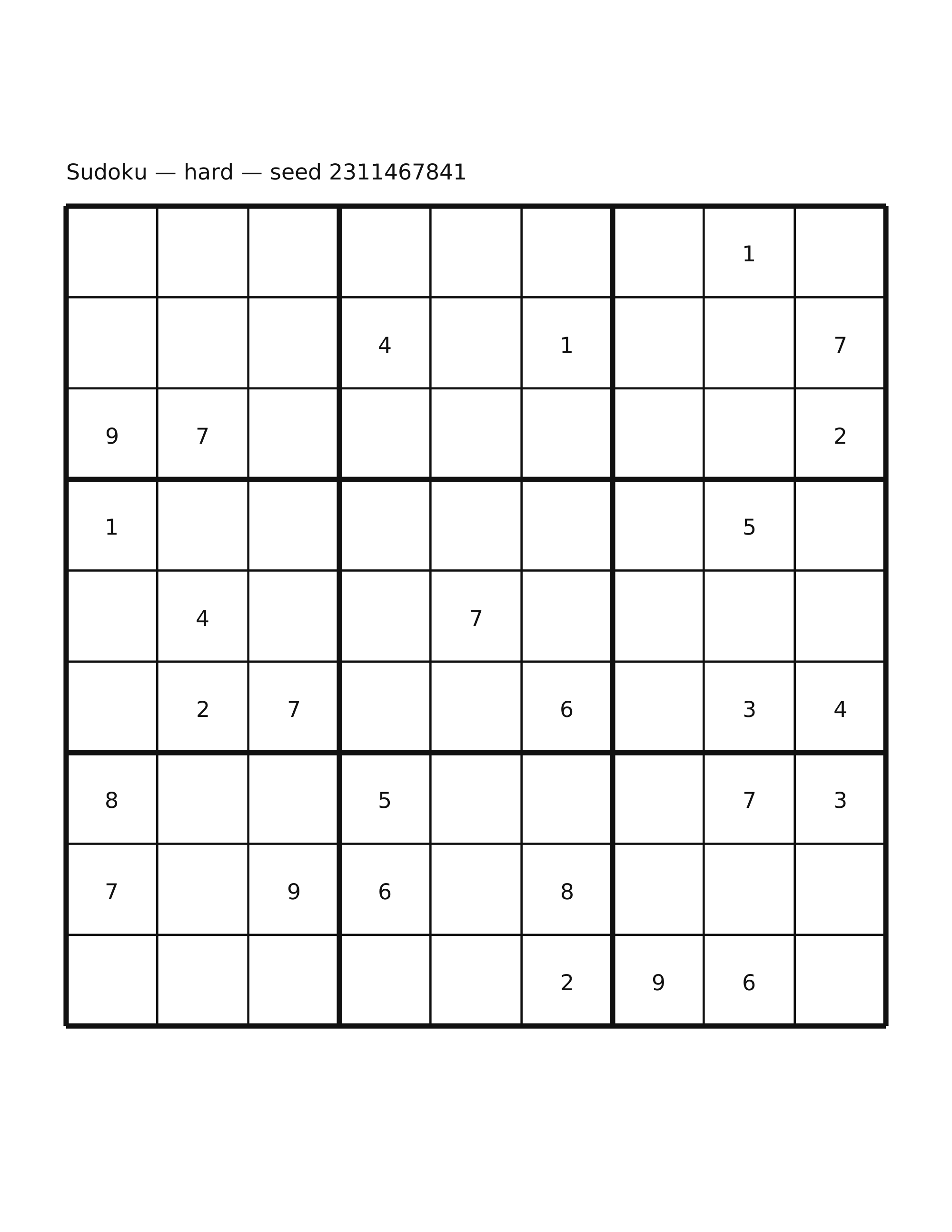 Sudoku — hard #14
