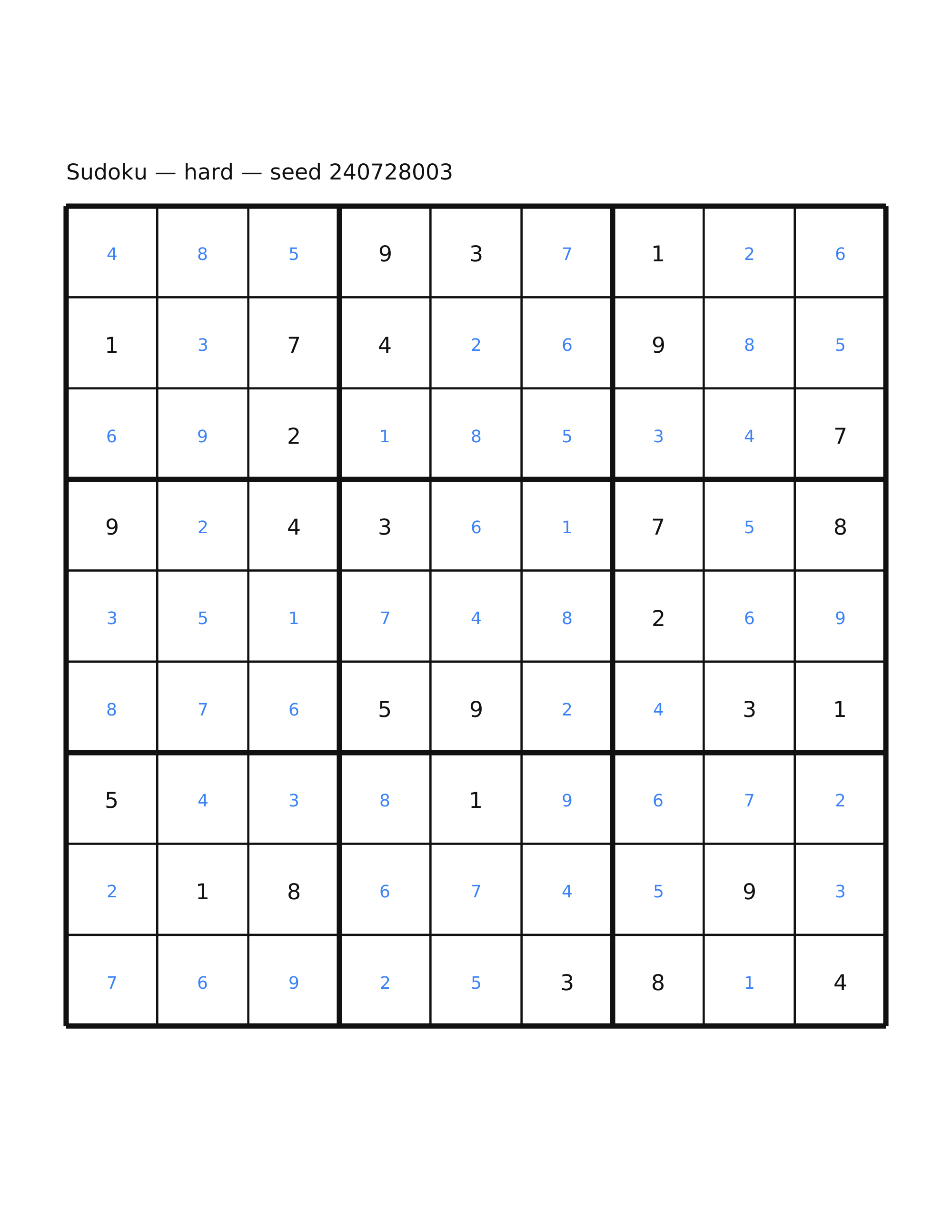 Sudoku — hard #63 — solution
