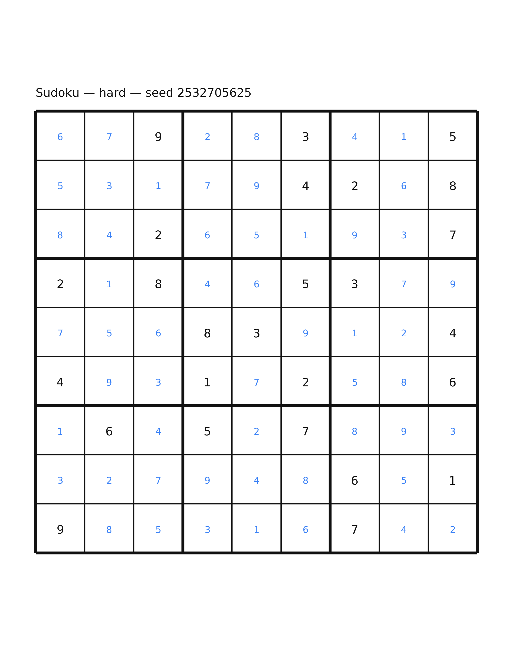 Sudoku — hard #18 — solution