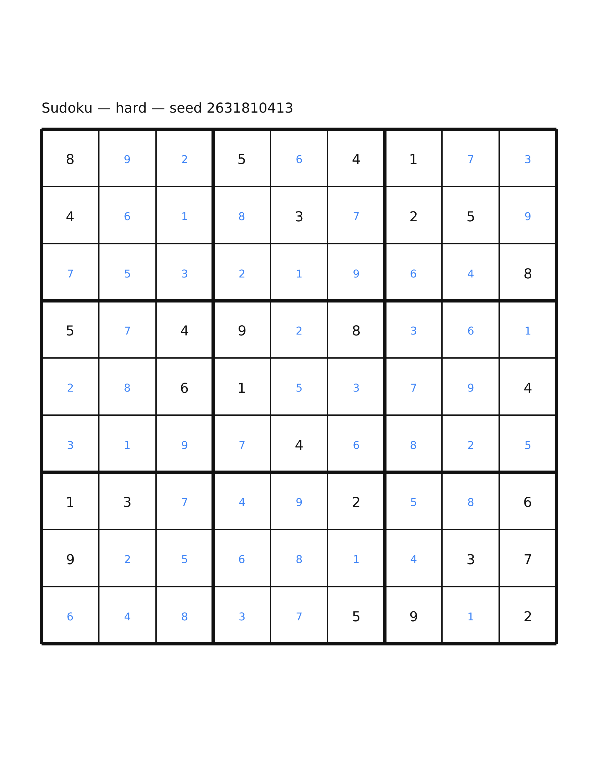 Sudoku — hard #51 — solution