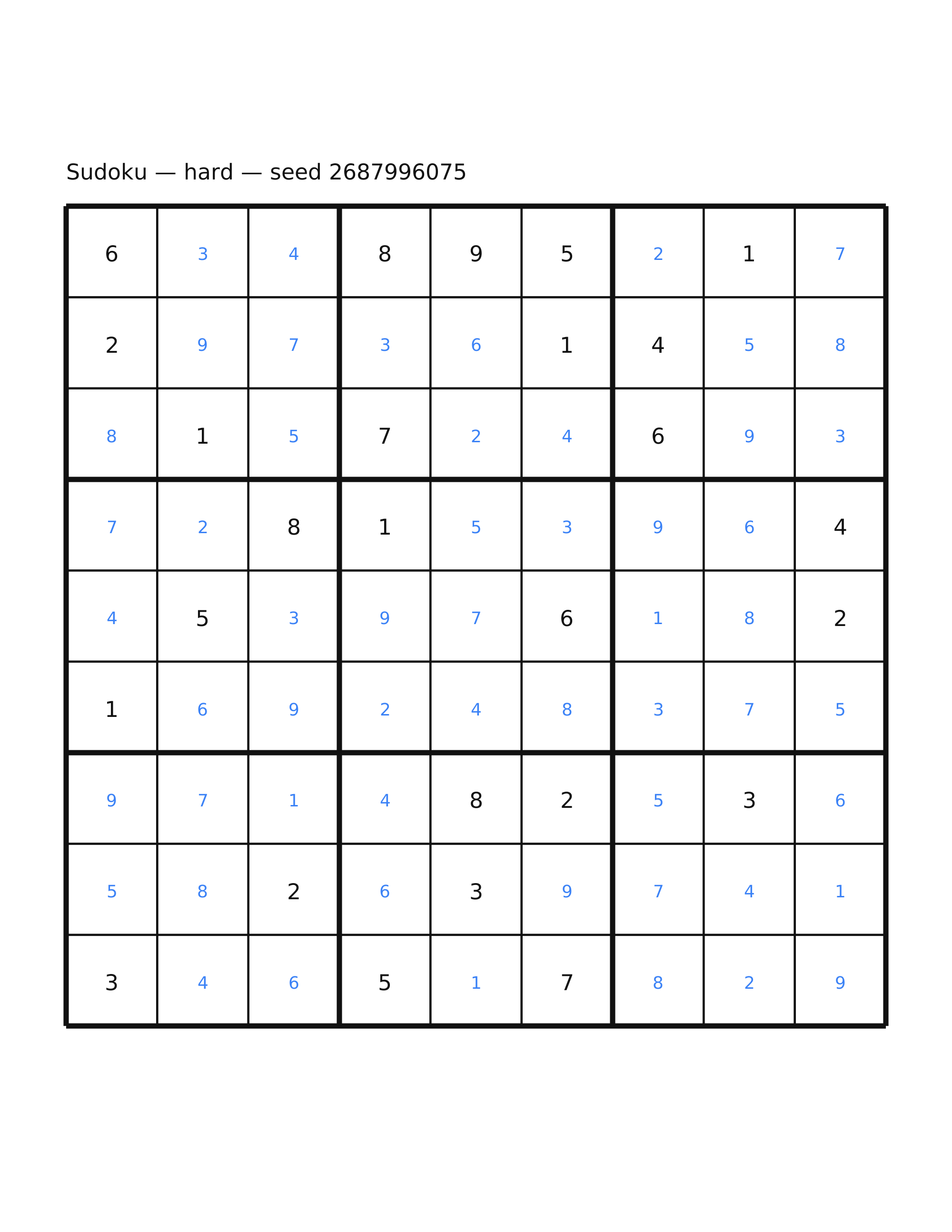 Sudoku — hard #34 — solution