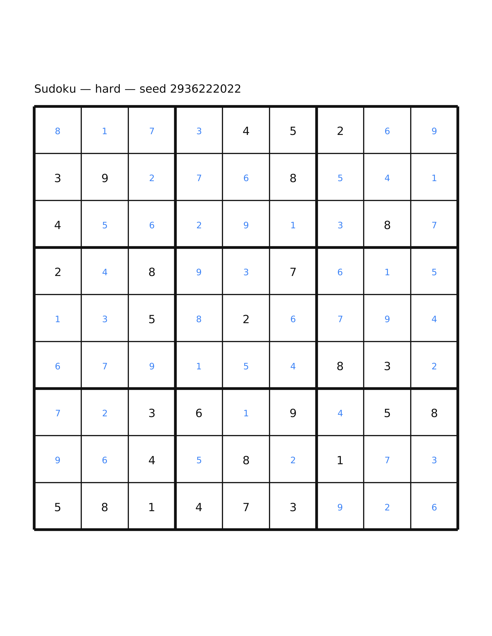 Sudoku — hard #41 — solution