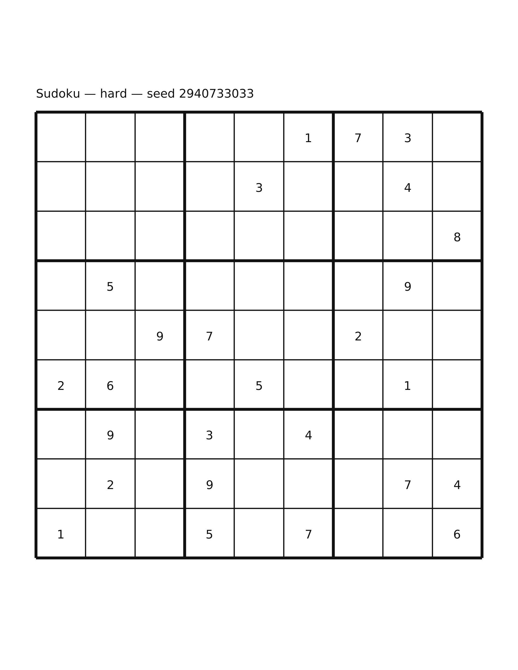 Sudoku — hard #17