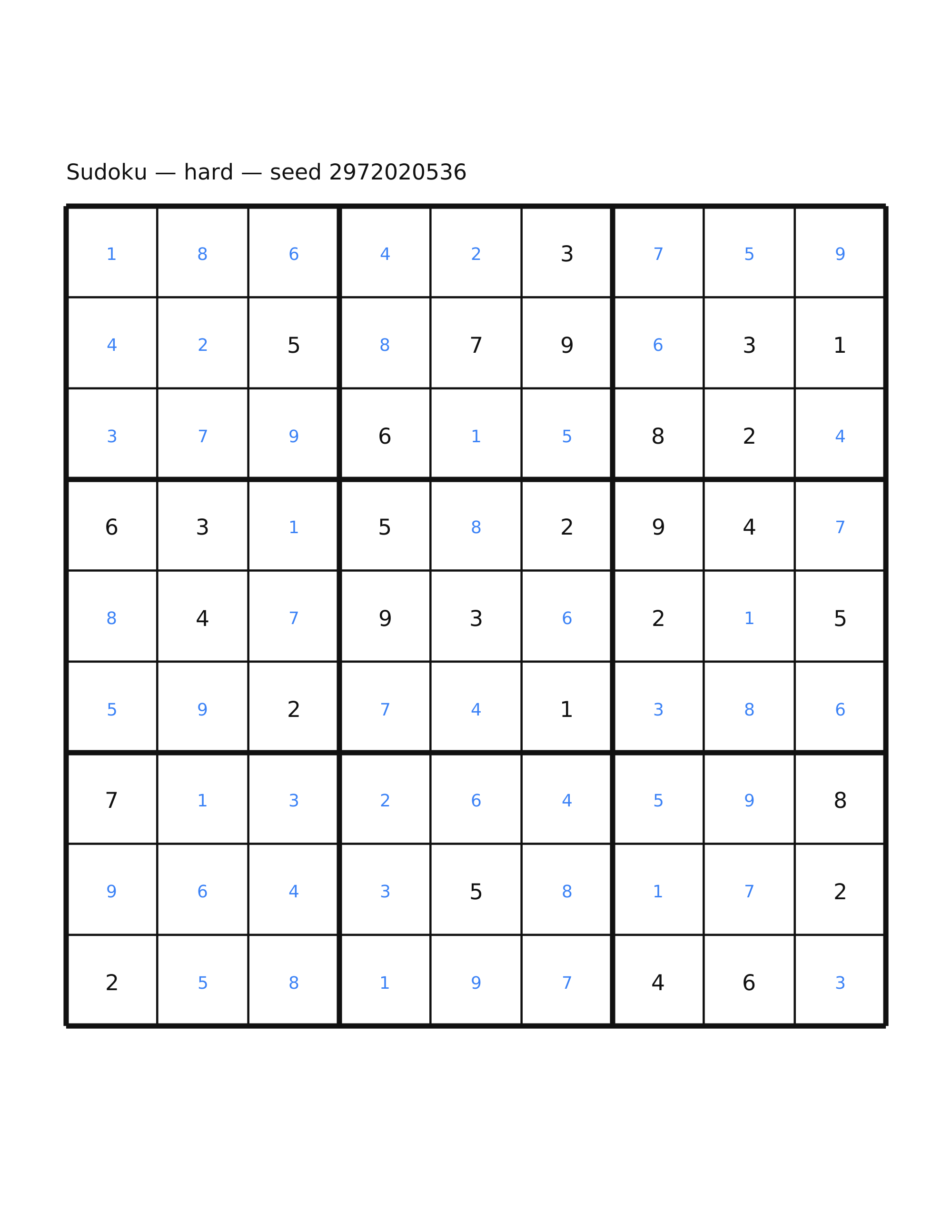 Sudoku — hard #27 — solution