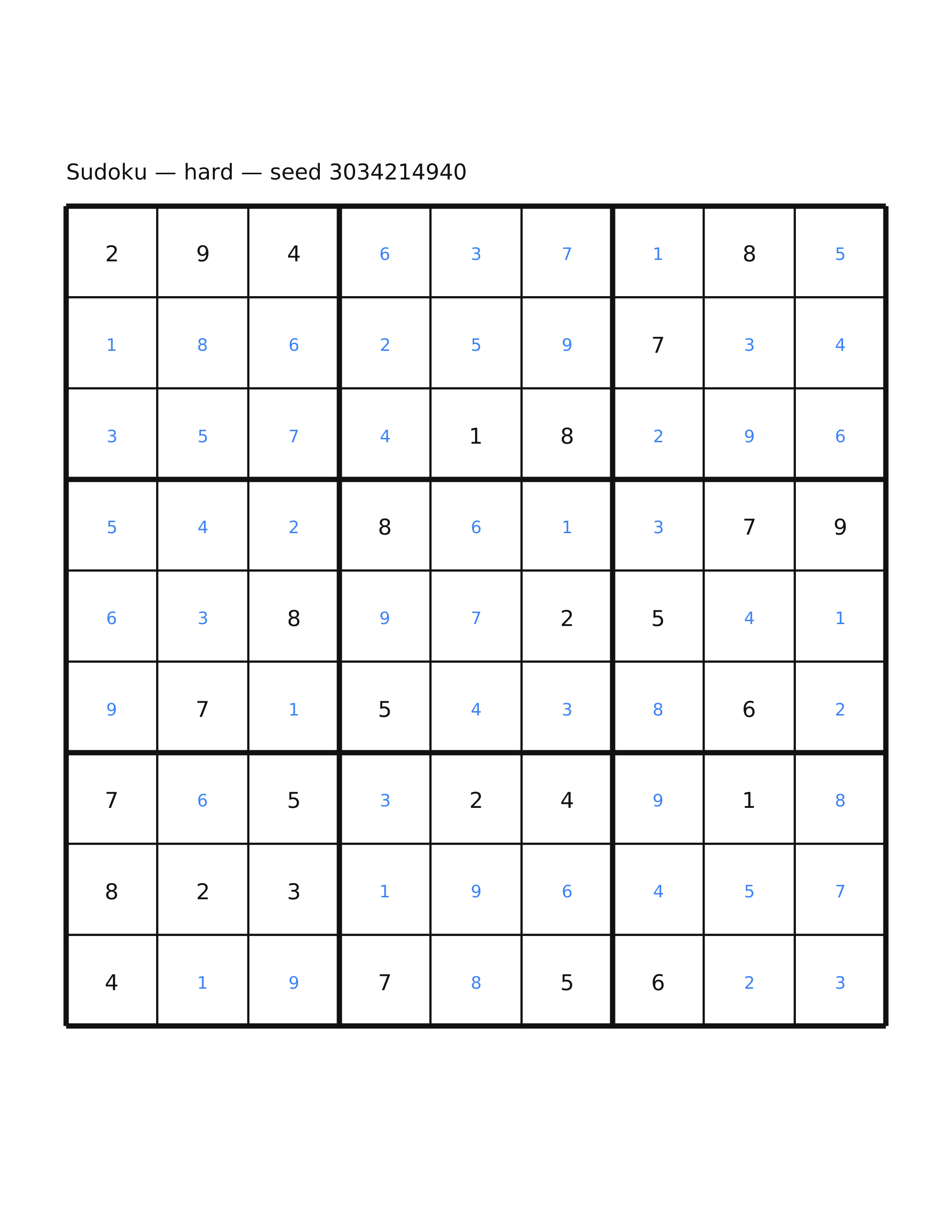 Sudoku — hard #63 — solution