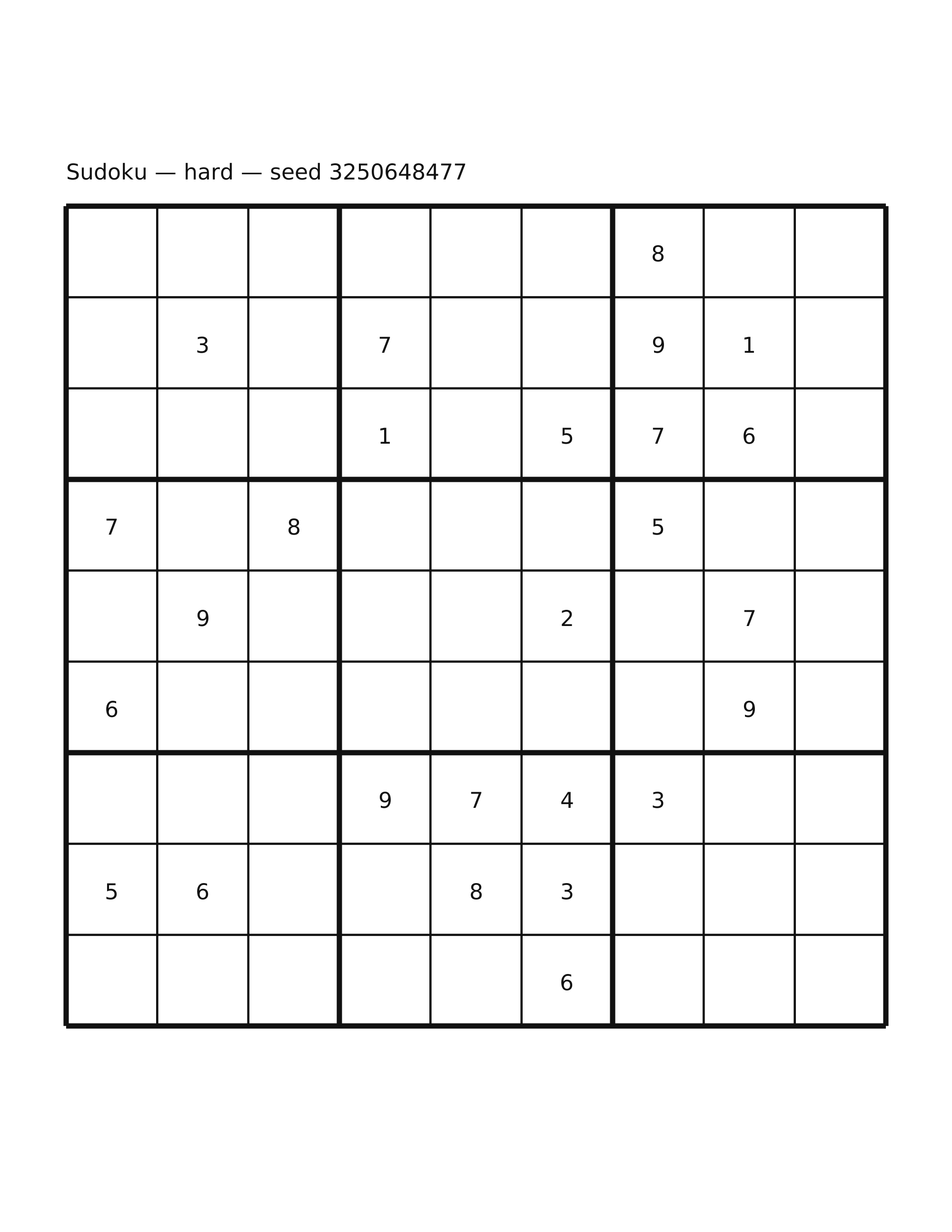 Sudoku — hard #9