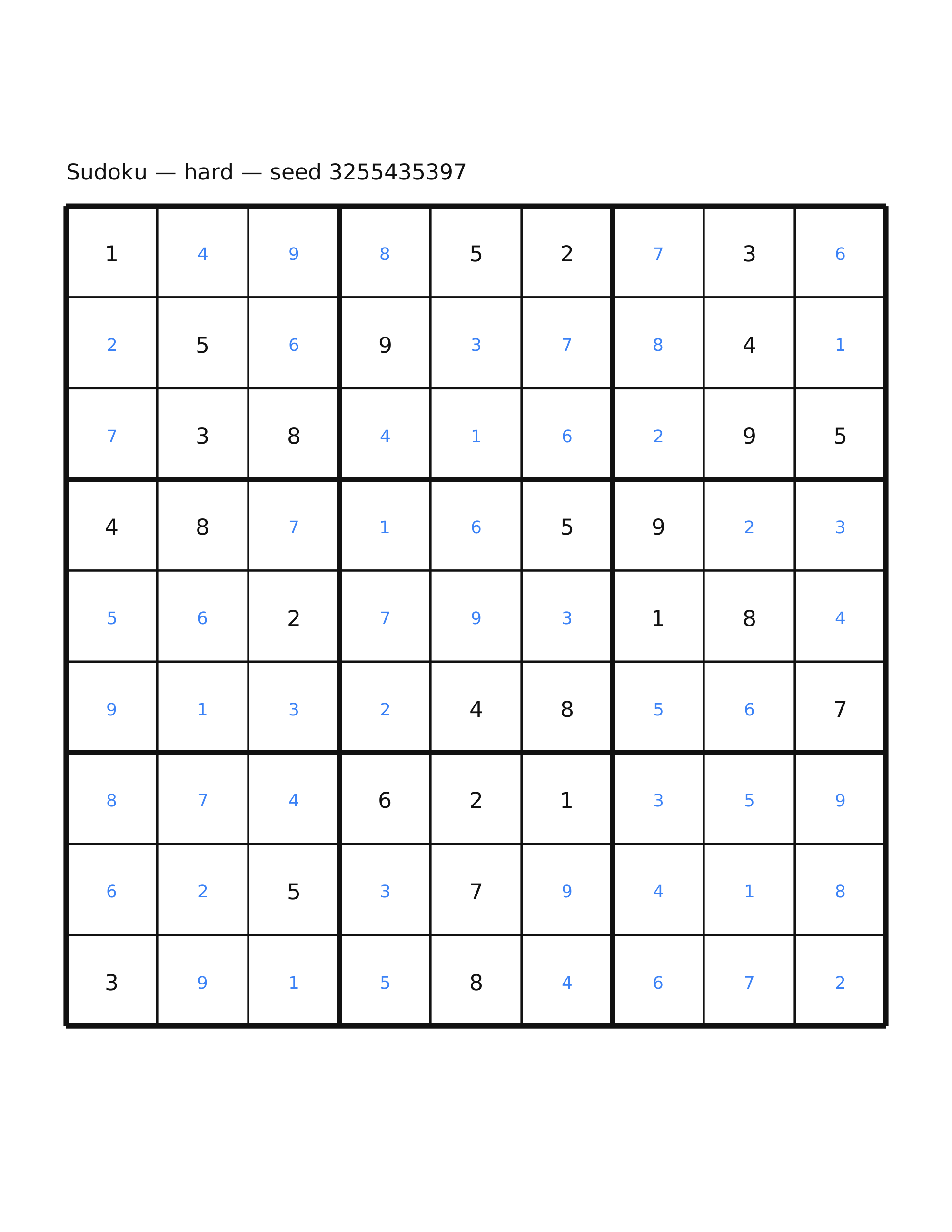 Sudoku — hard #16 — solution