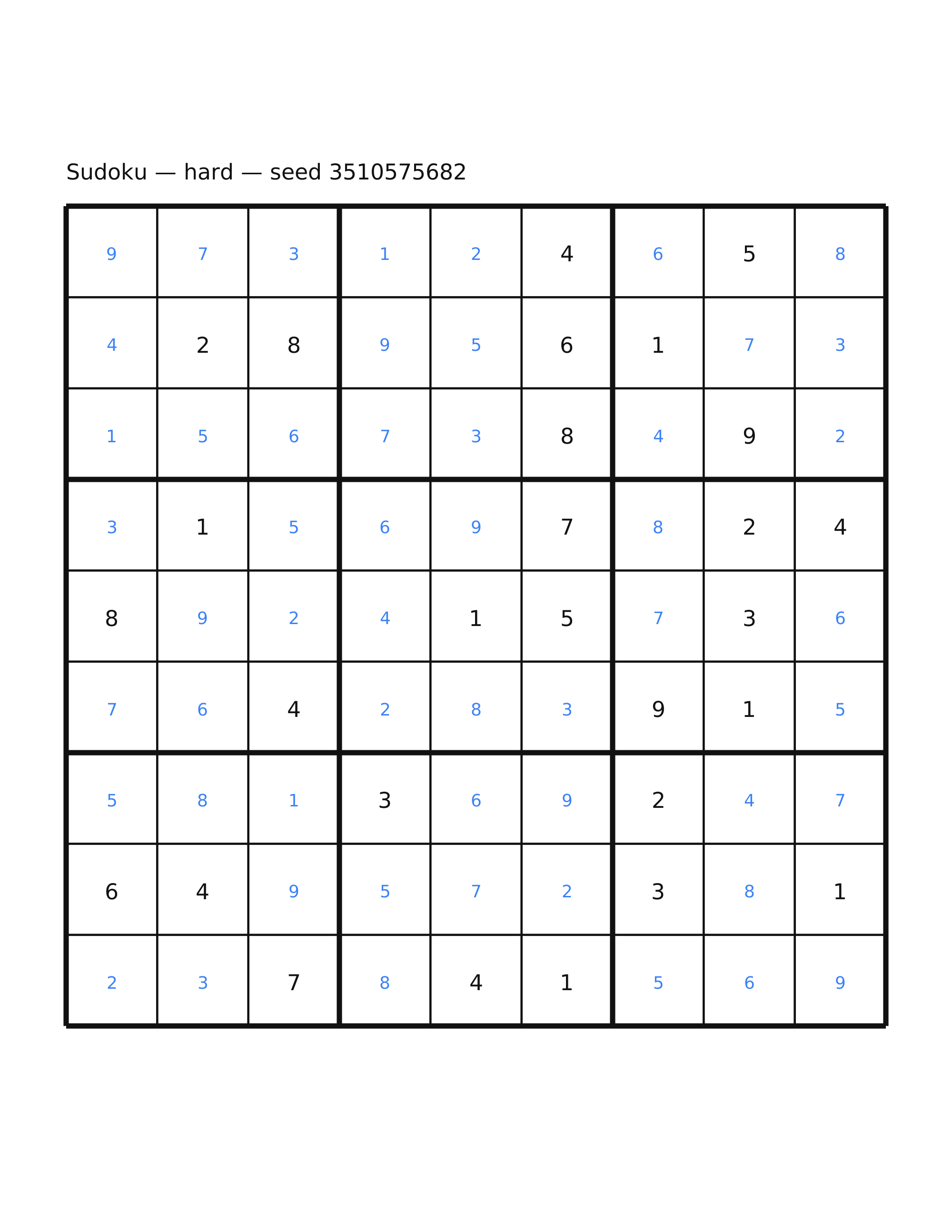 Sudoku — hard #27 — solution