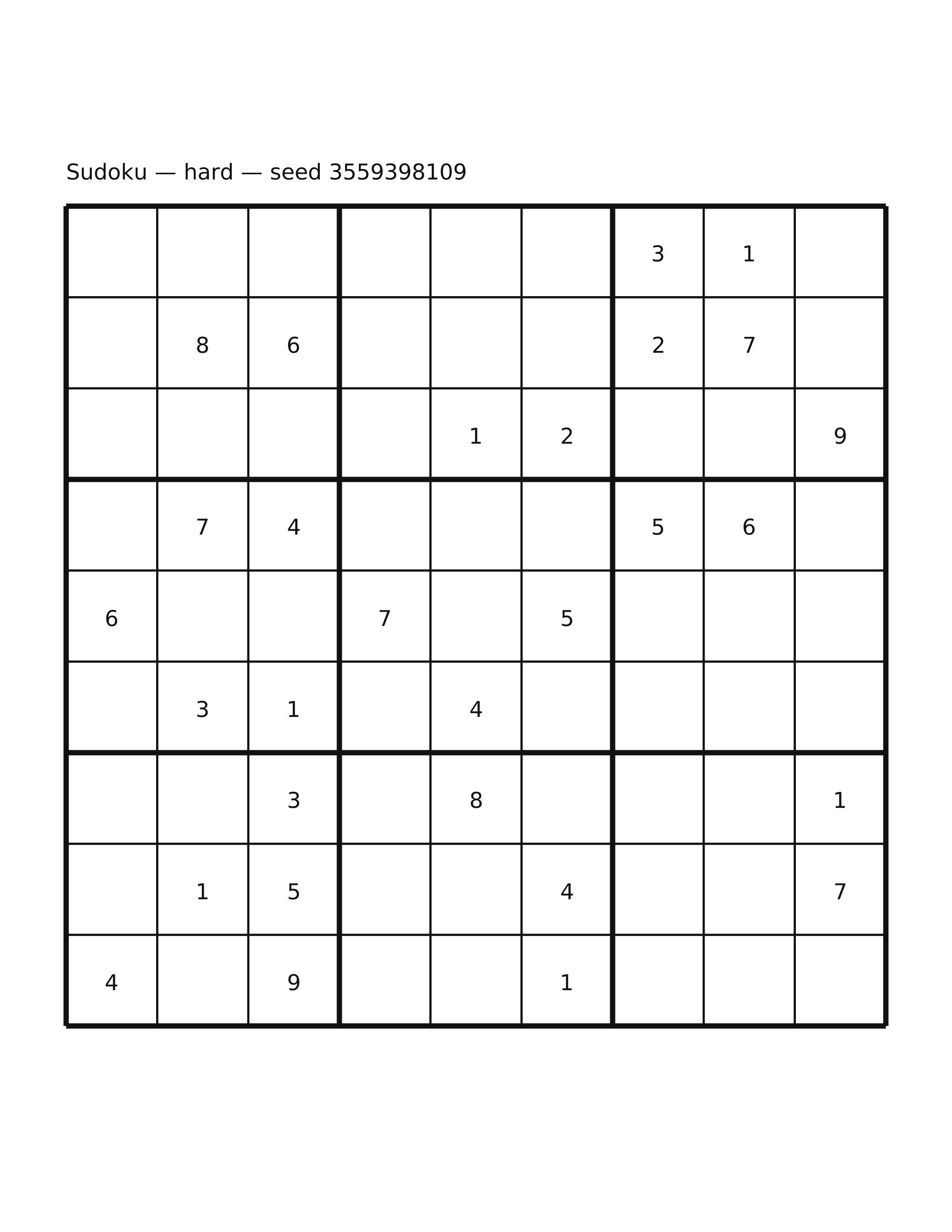 Sudoku — hard #59