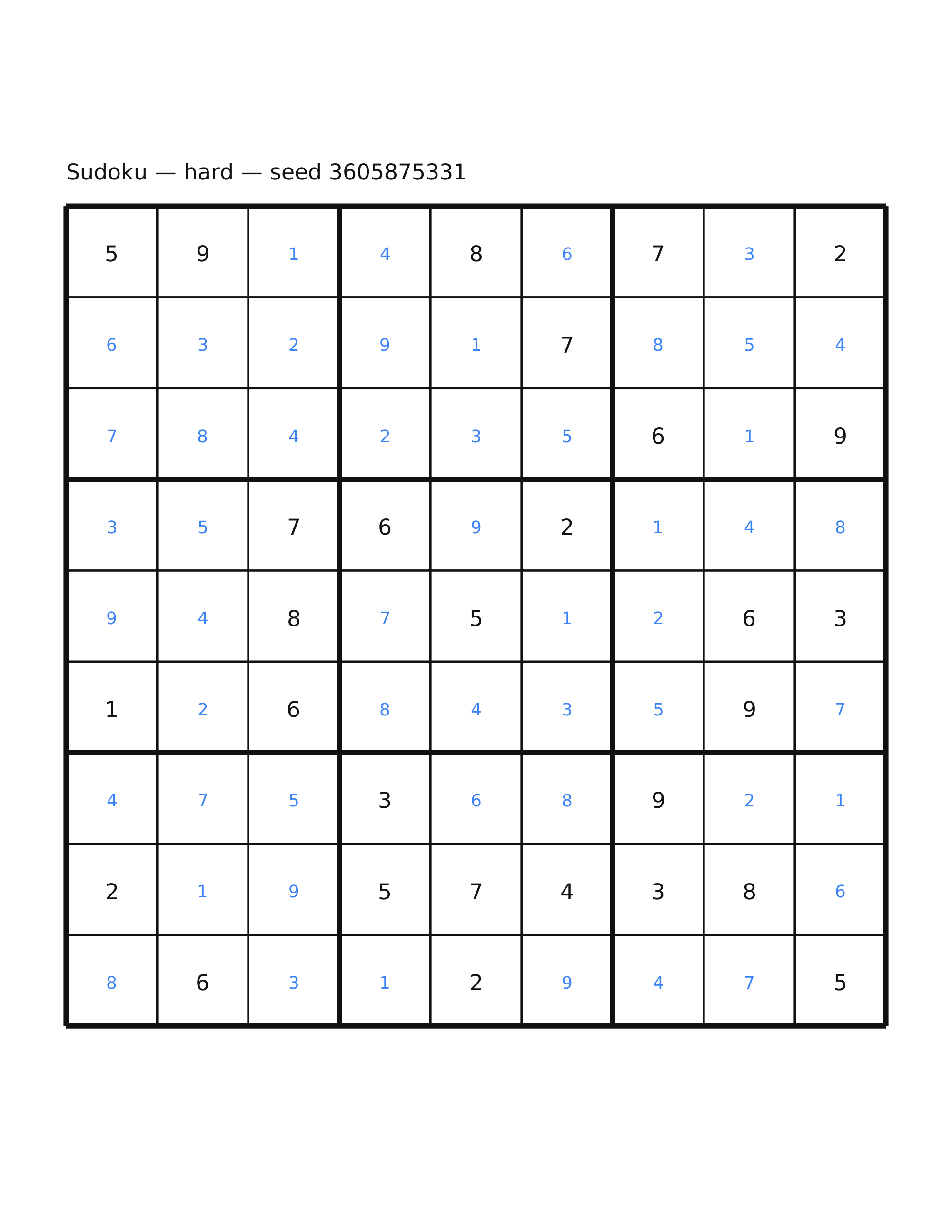 Sudoku — hard #42 — solution