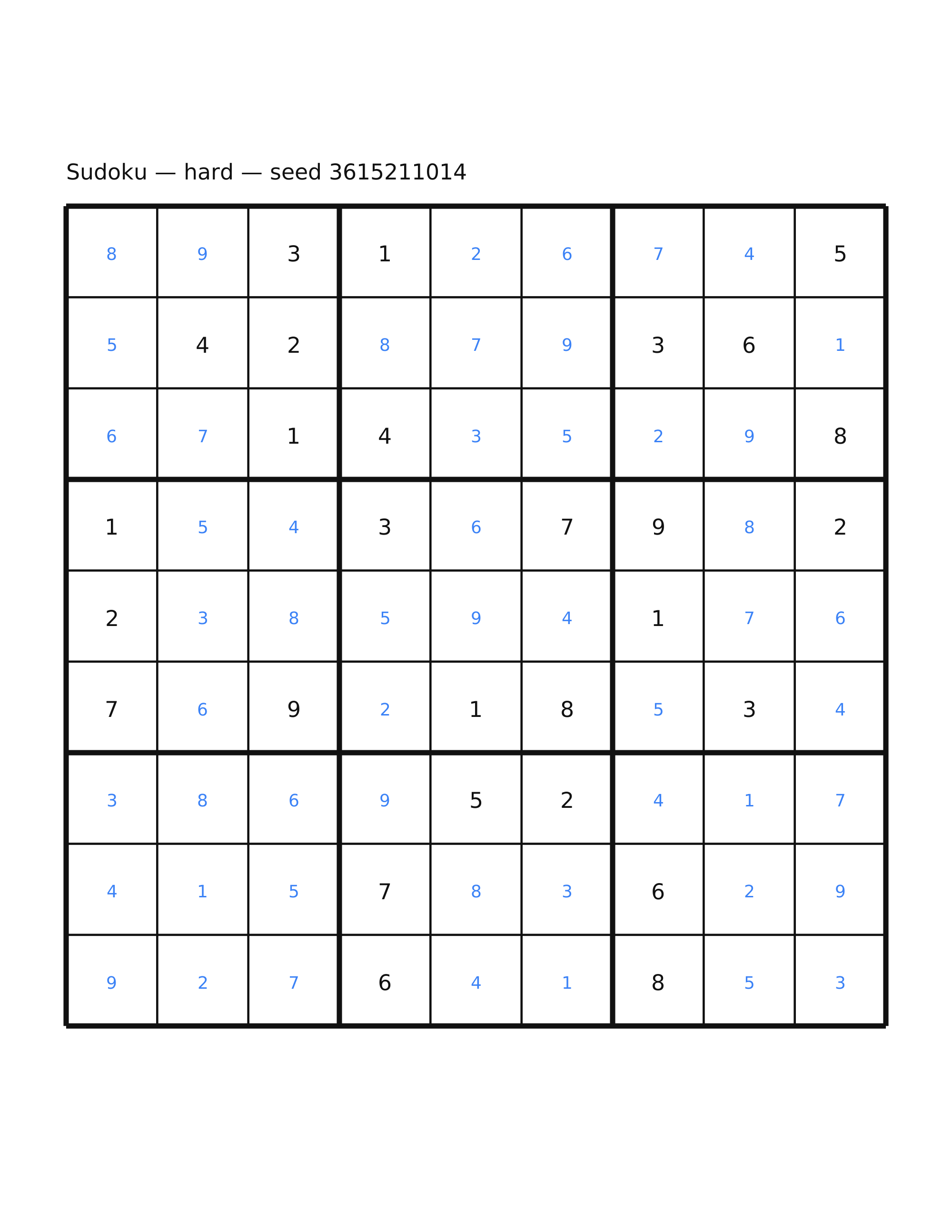 Sudoku — hard #42 — solution