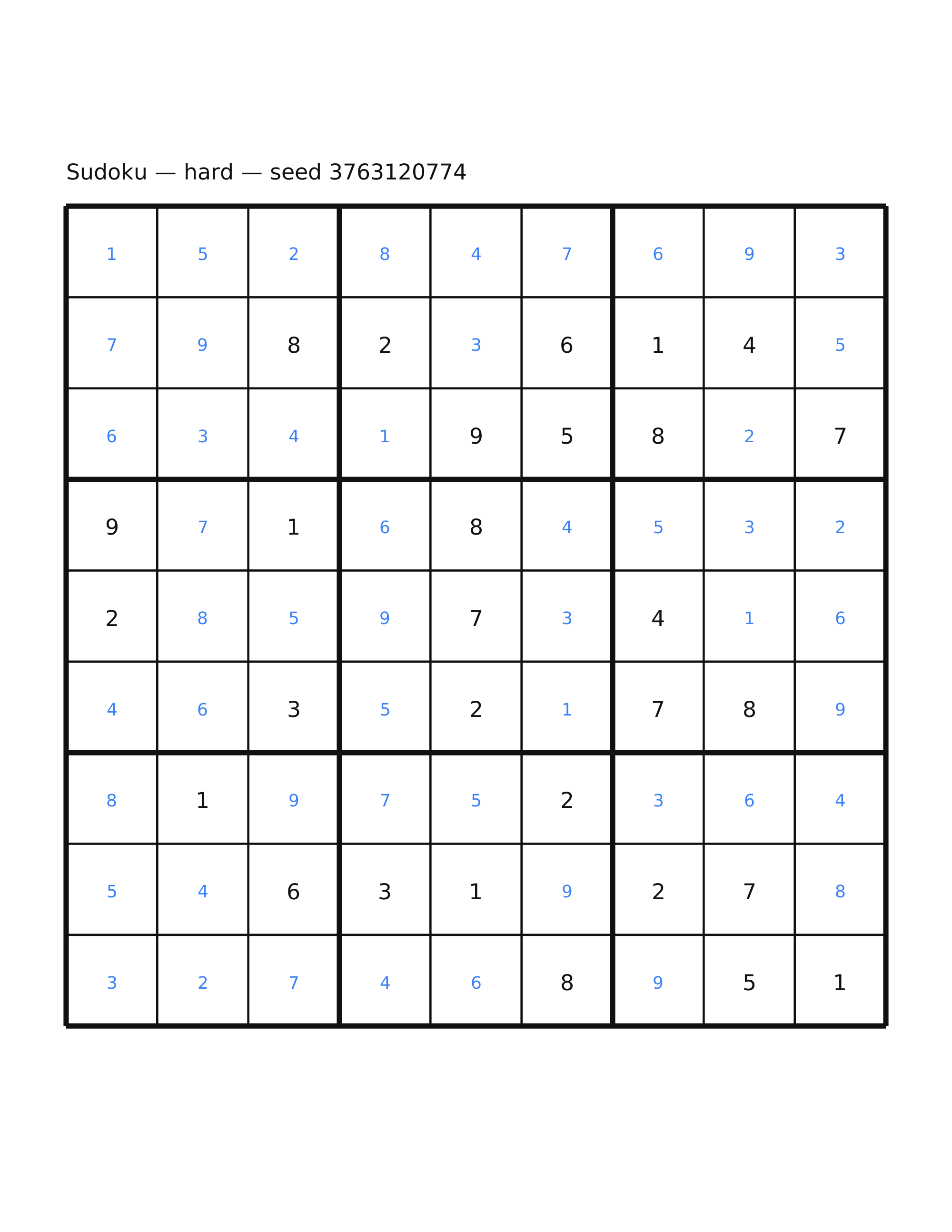 Sudoku — hard #18 — solution