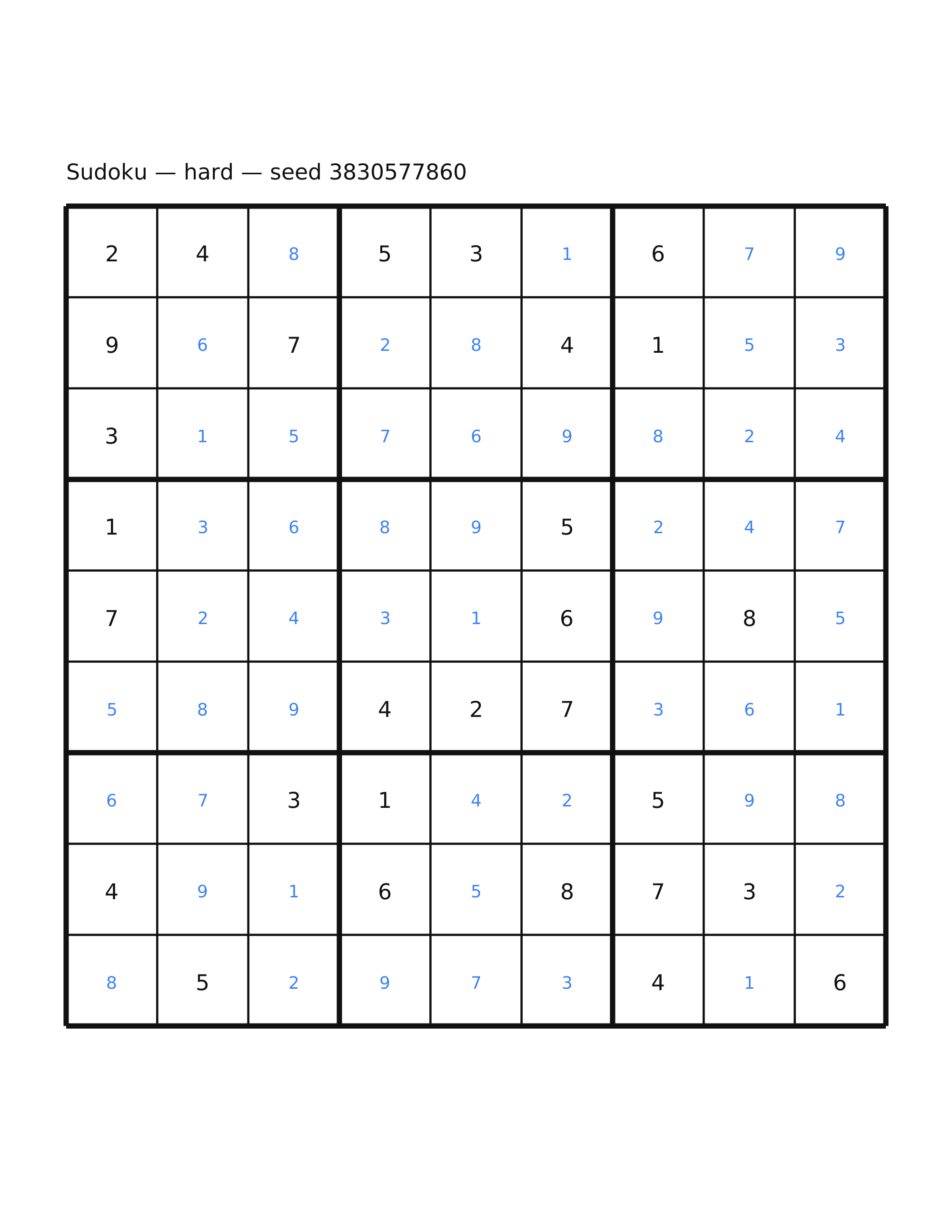 Sudoku — hard #53 — solution