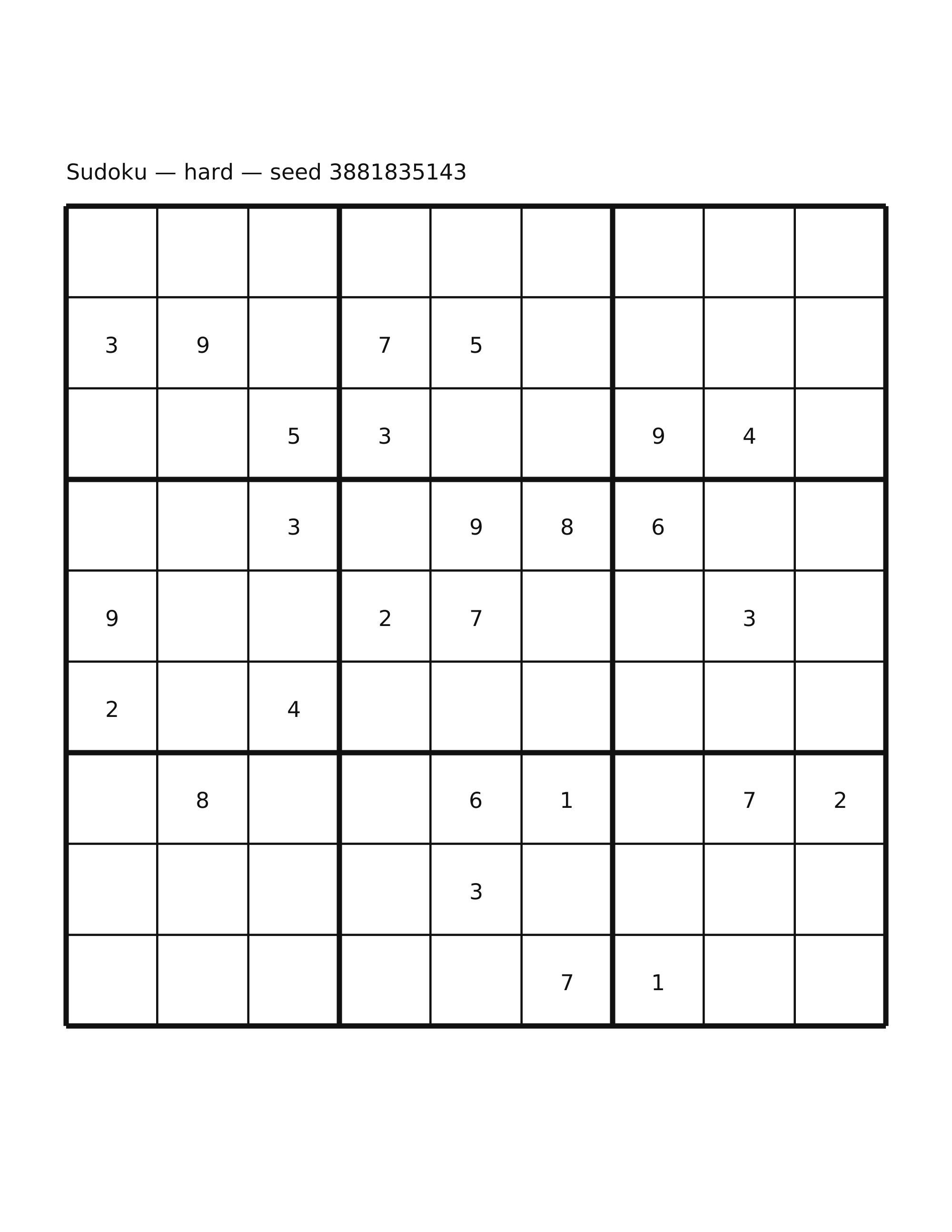 Sudoku — hard #27