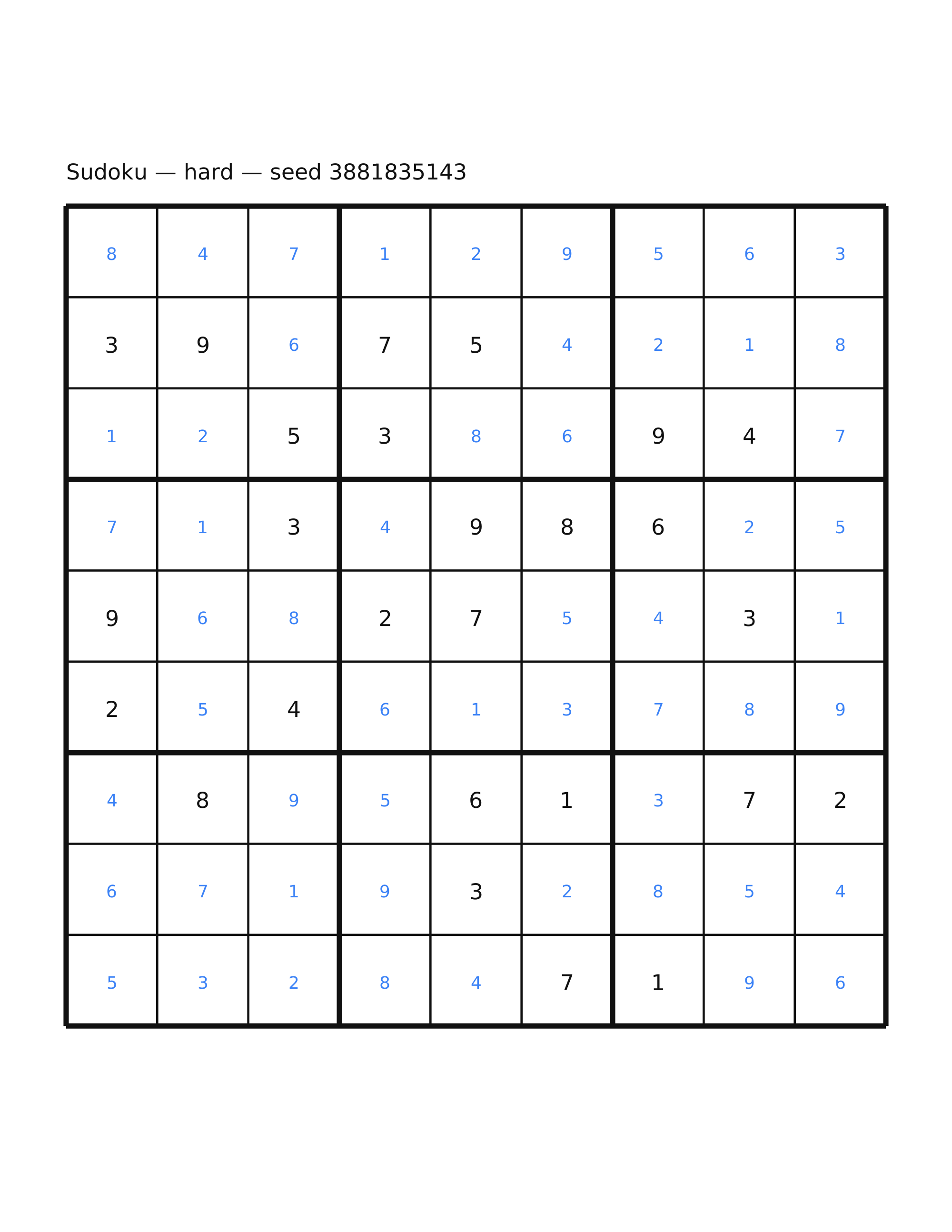 Sudoku — hard #27 — solution