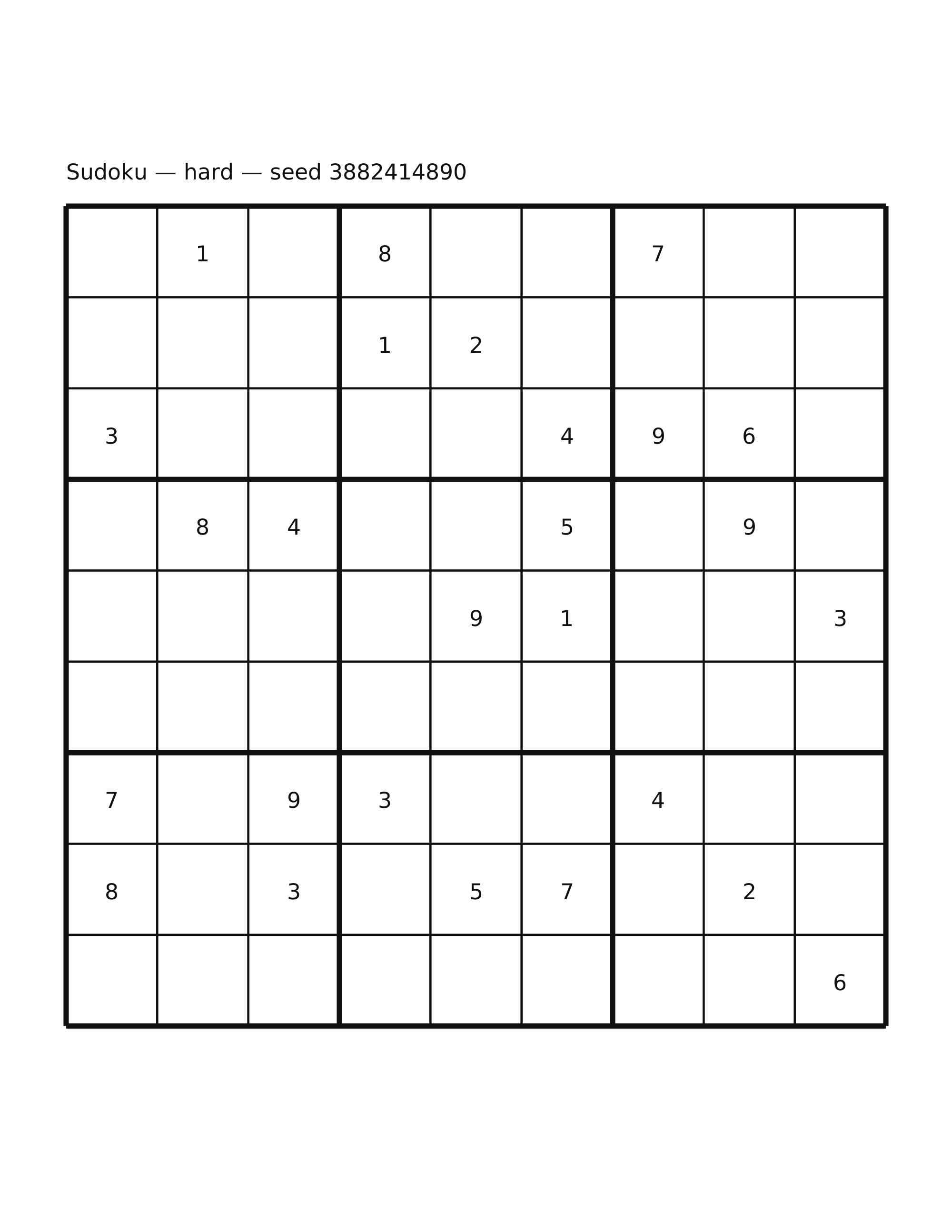 Sudoku — hard #65