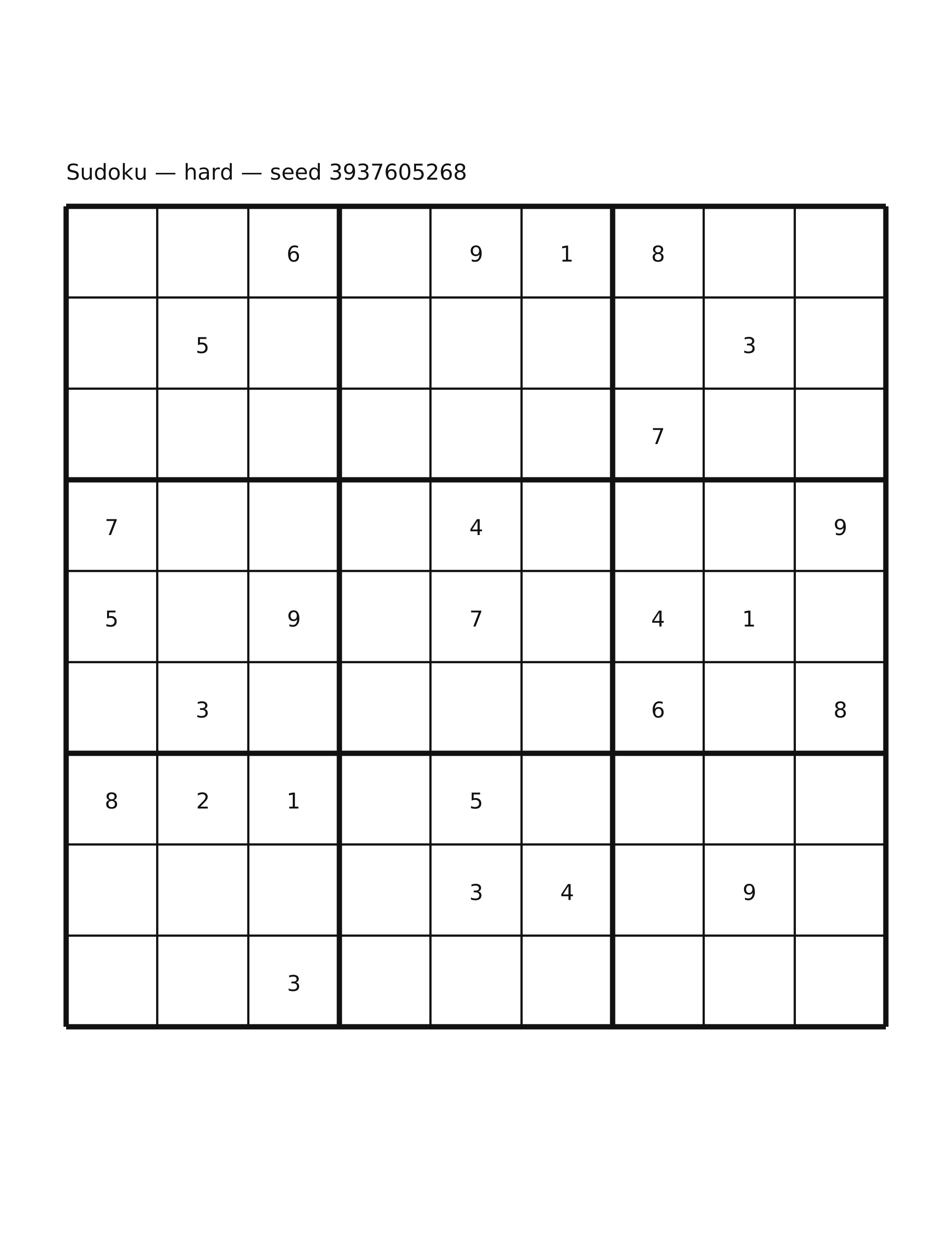 Sudoku — hard #20
