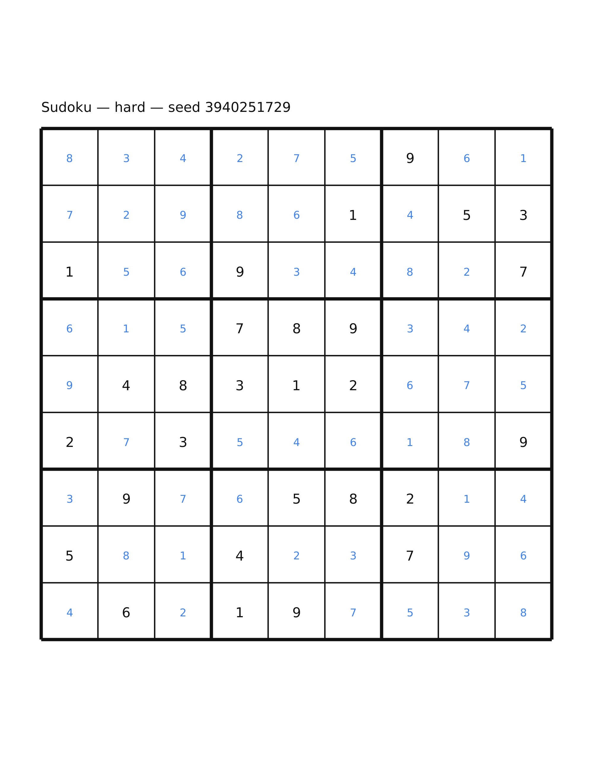 Sudoku — hard #43 — solution