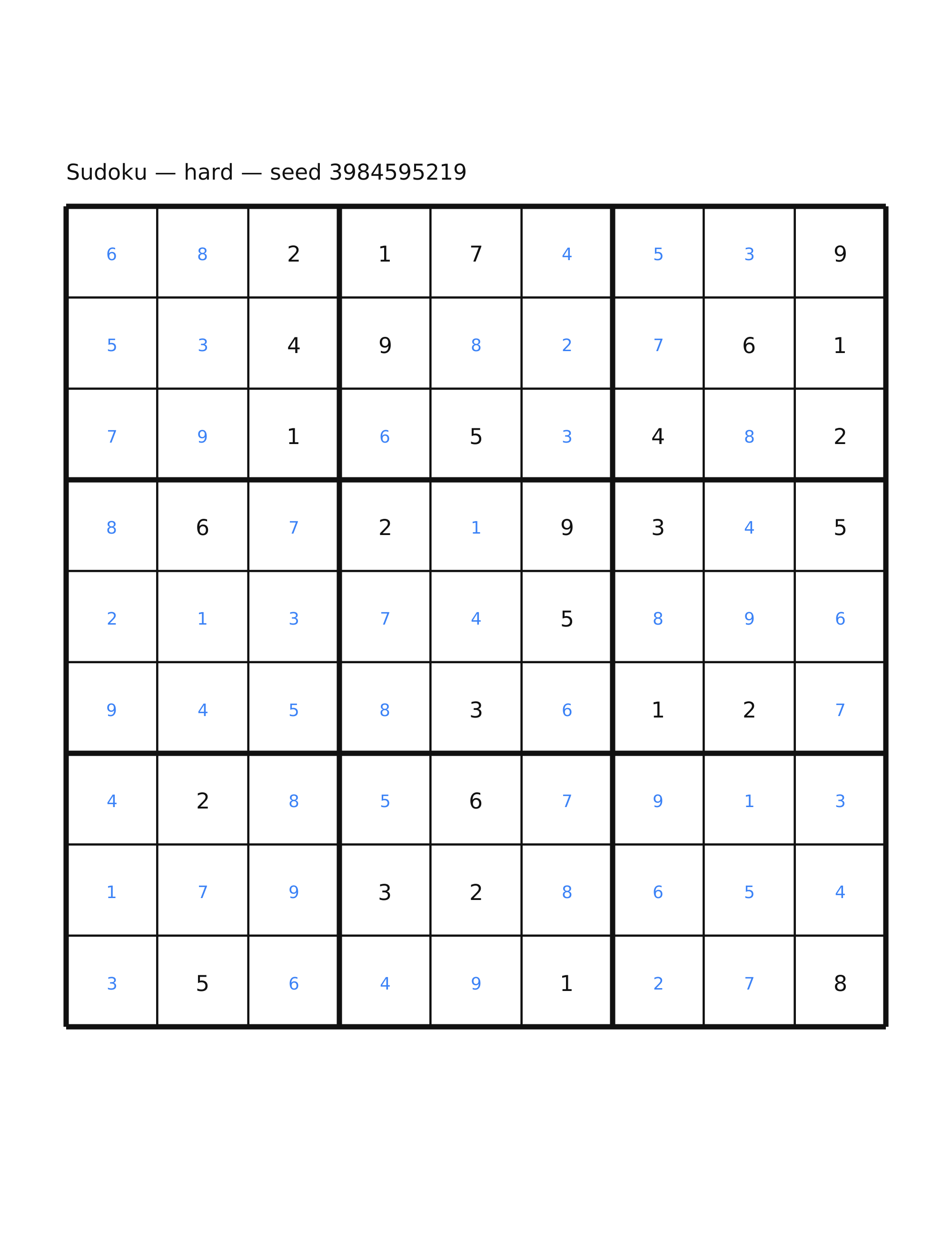 Sudoku — hard #30 — solution