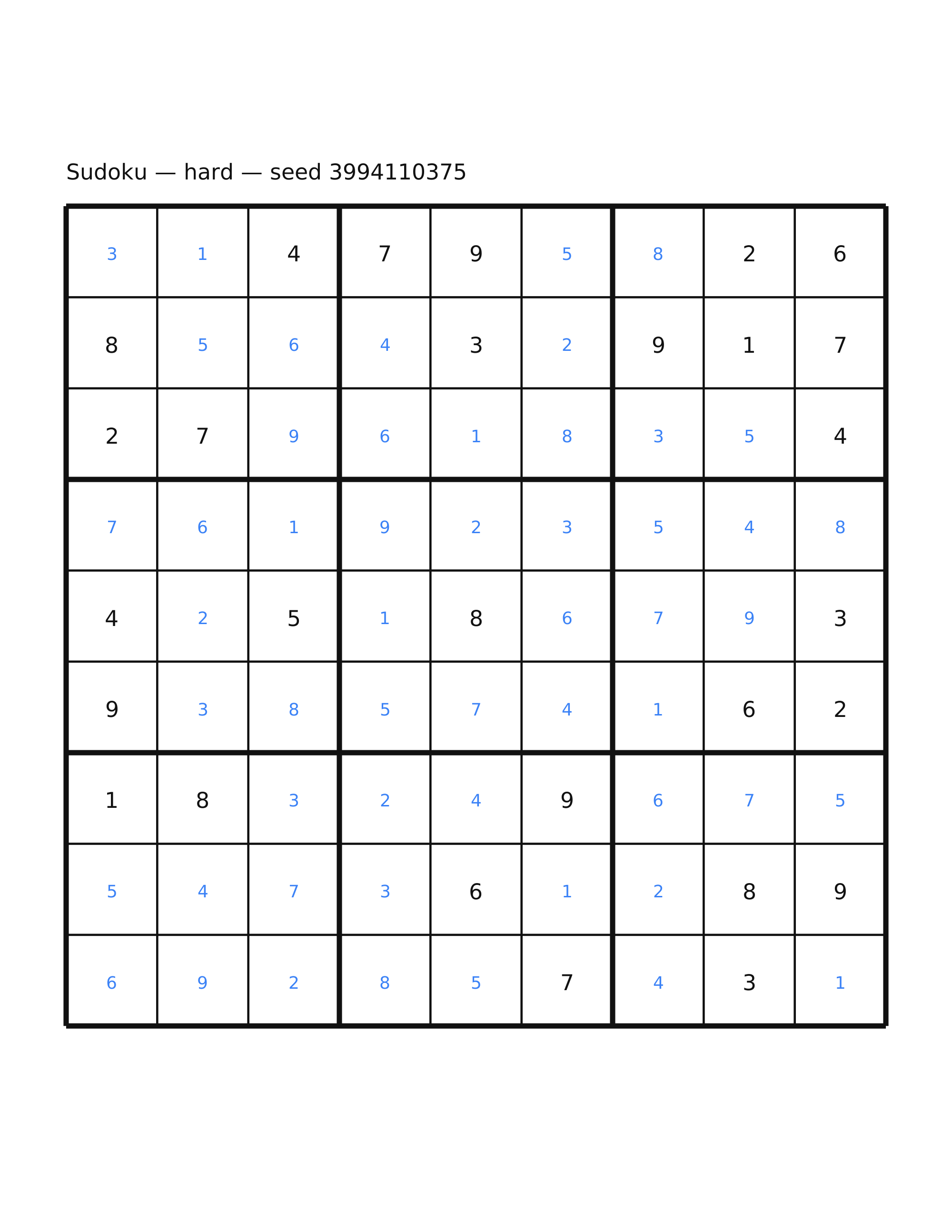 Sudoku — hard #29 — solution