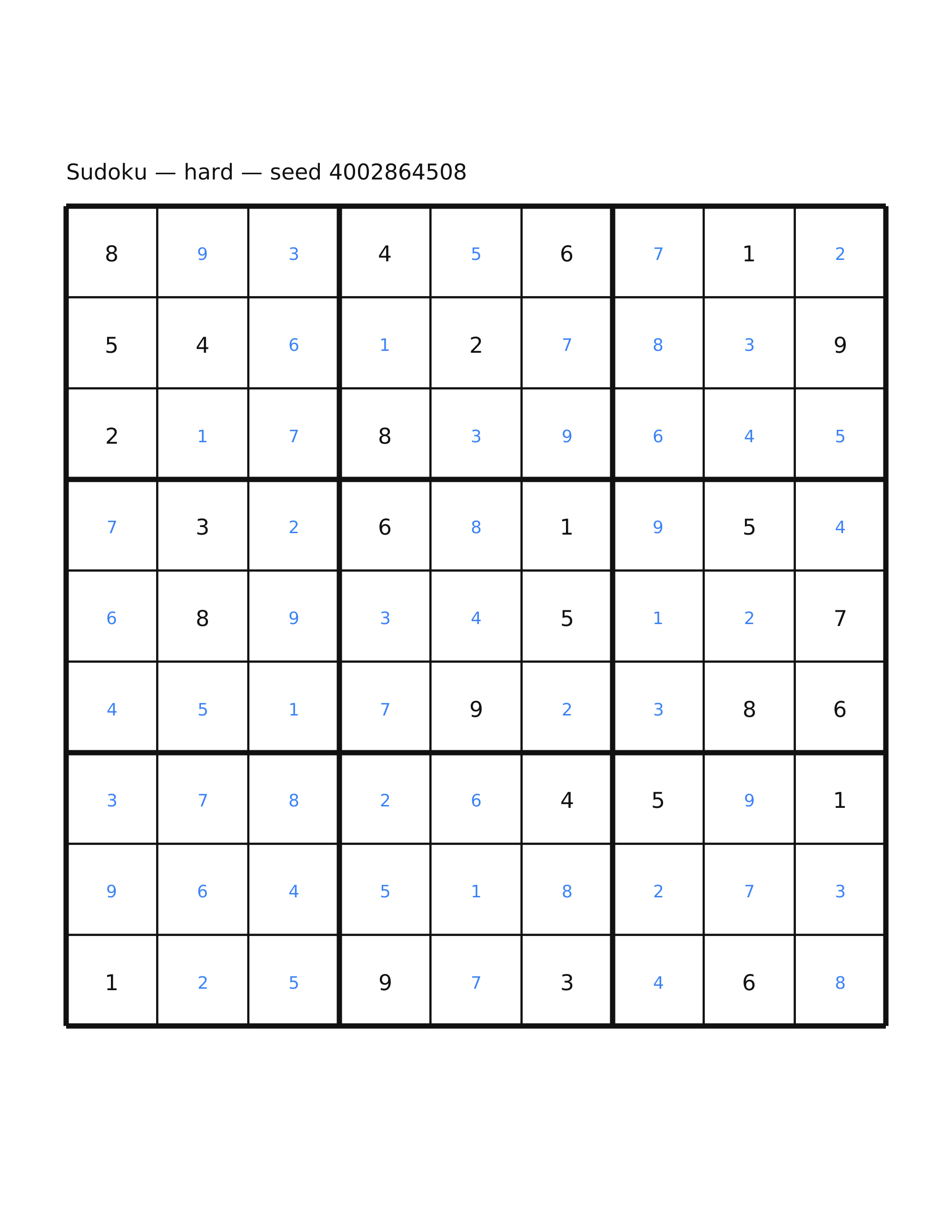 Sudoku — hard #58 — solution