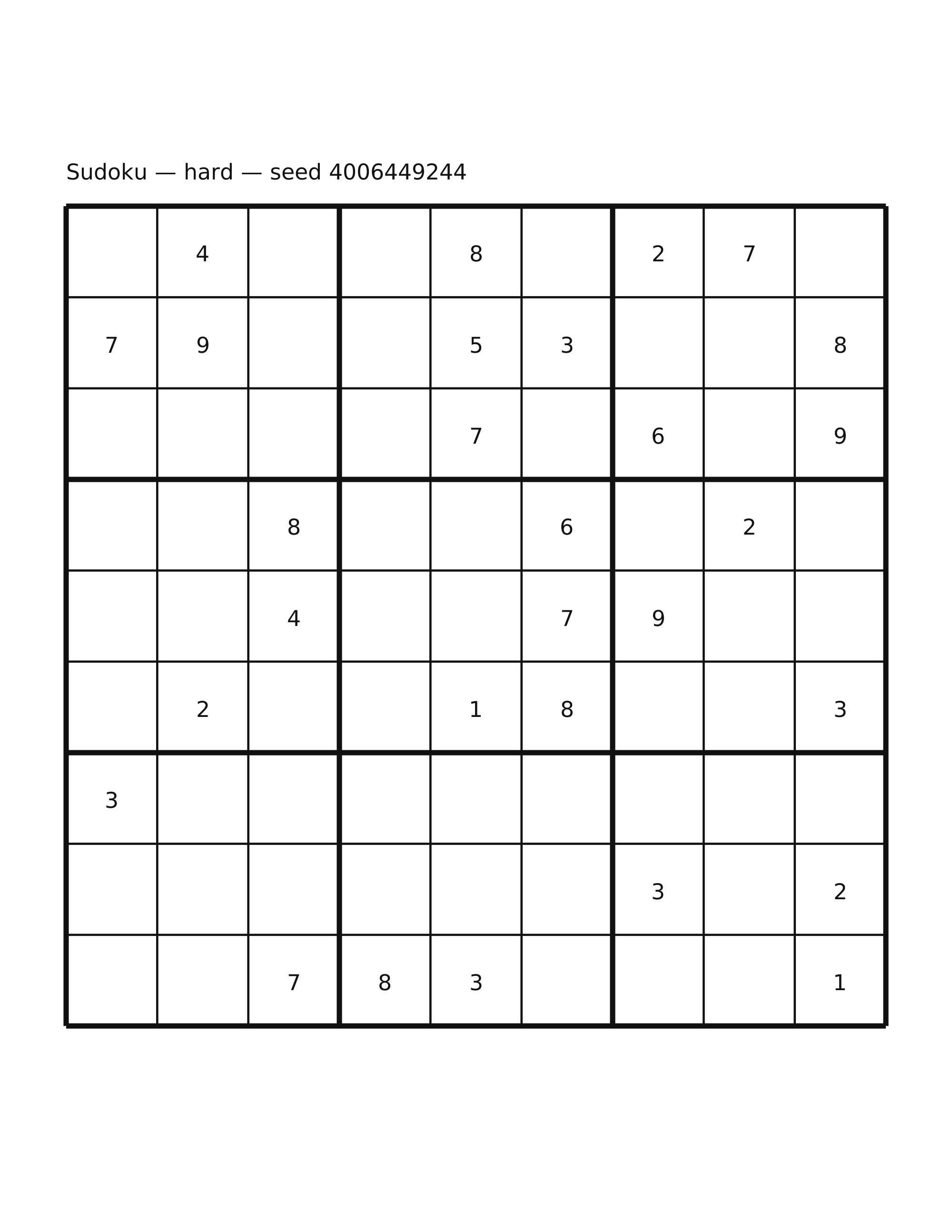 Sudoku — hard #12
