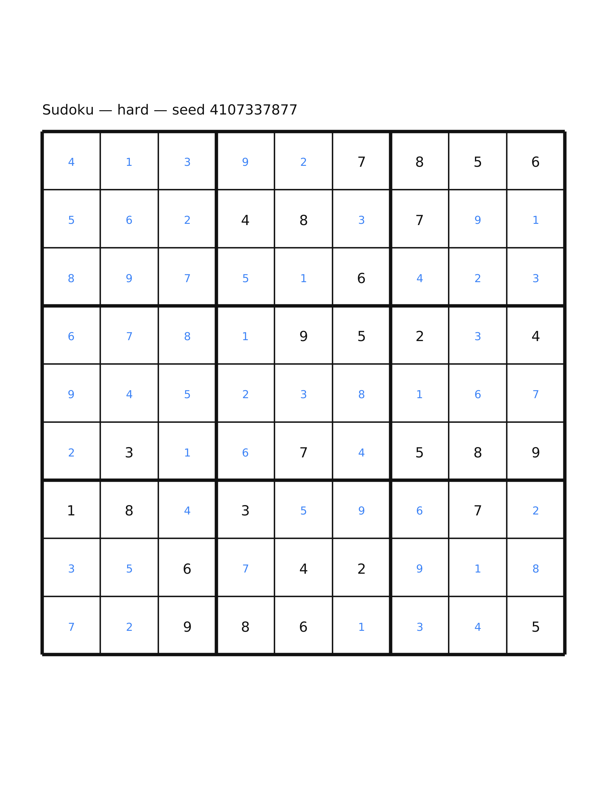 Sudoku — hard #61 — solution