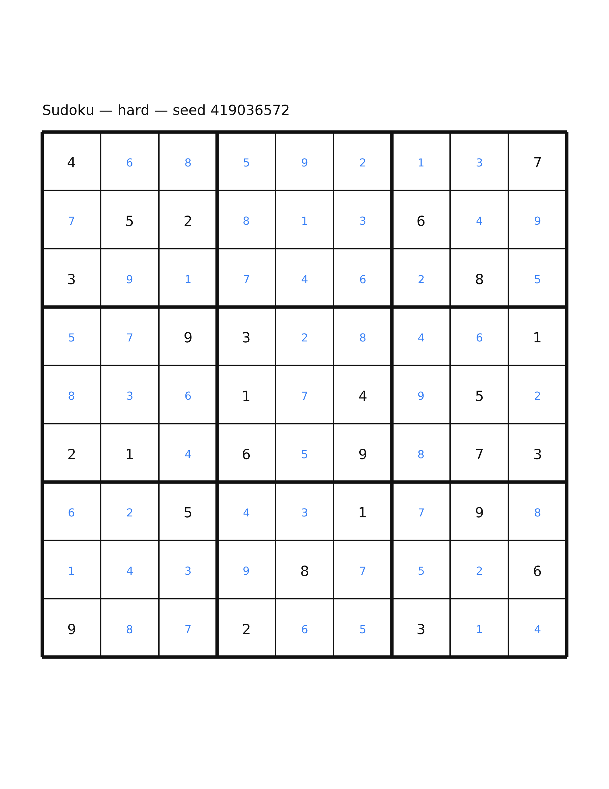 Sudoku — hard #51 — solution