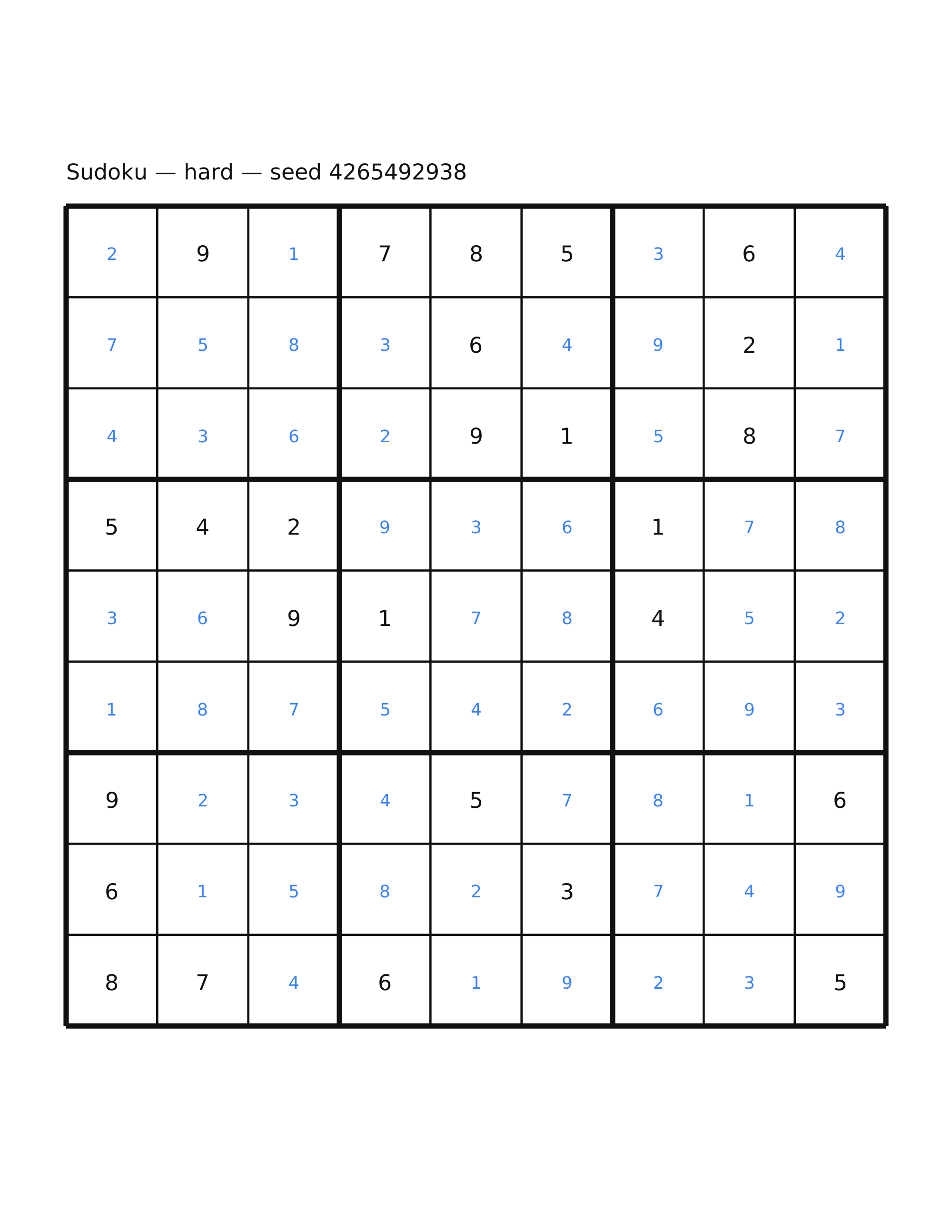 Sudoku — hard #52 — solution