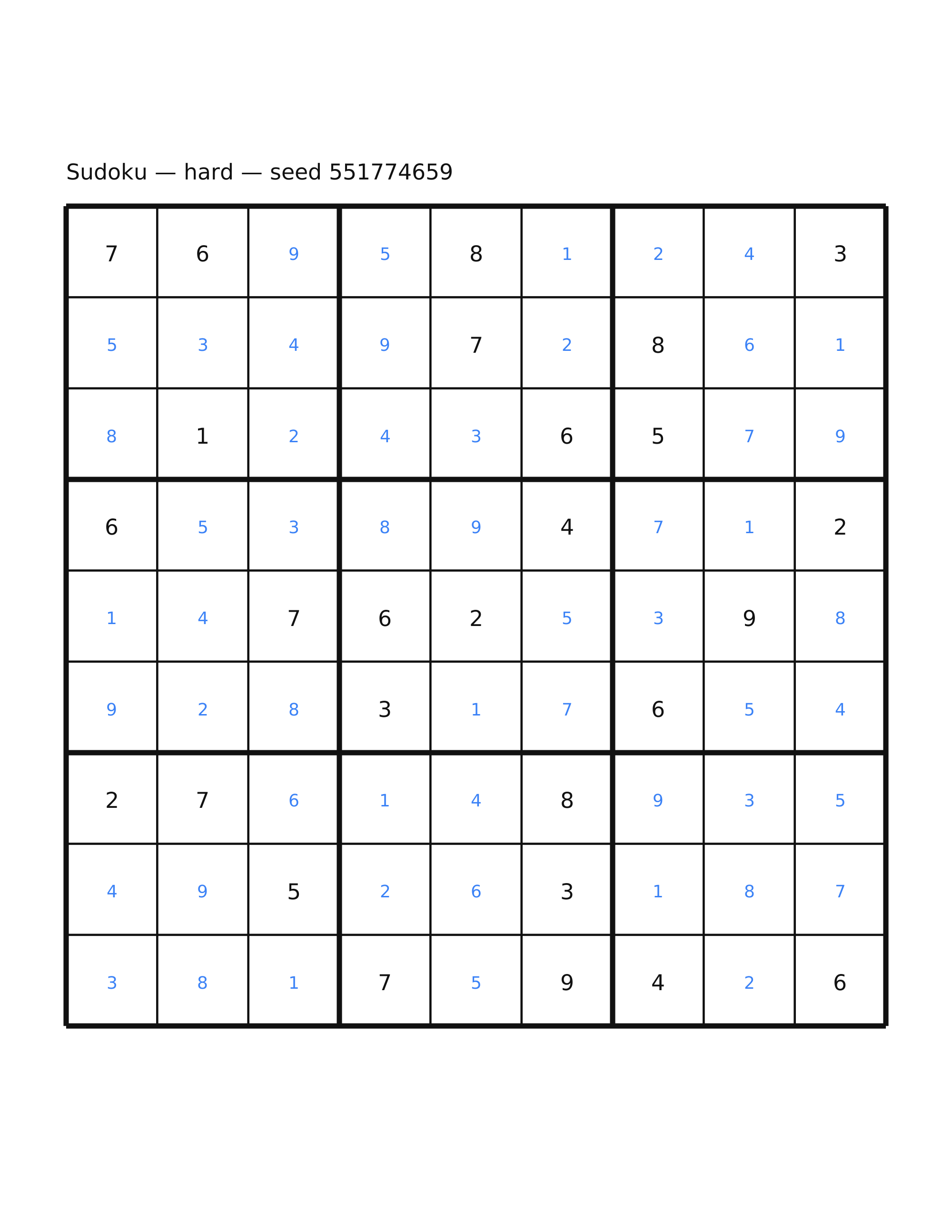 Sudoku — hard #55 — solution