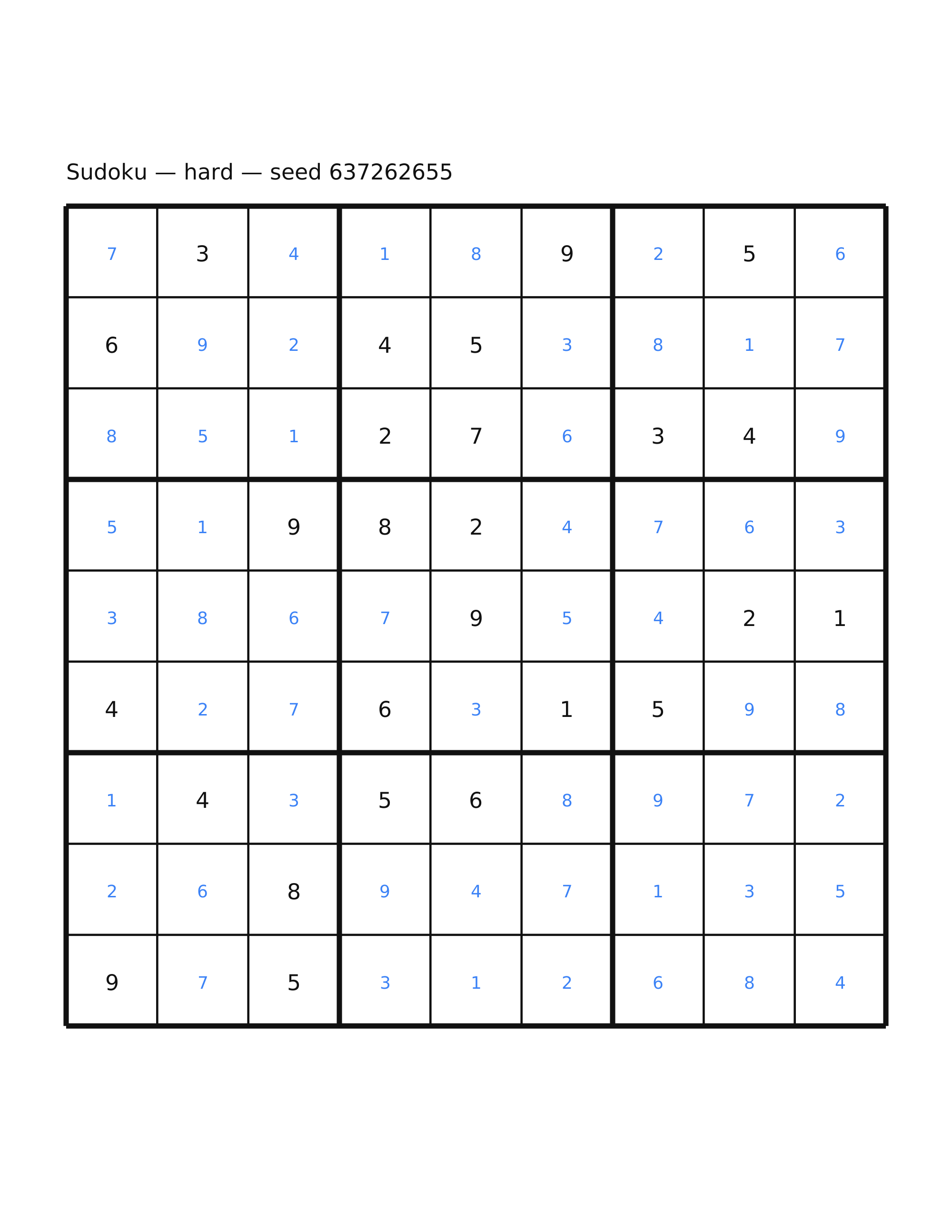 Sudoku — hard #64 — solution