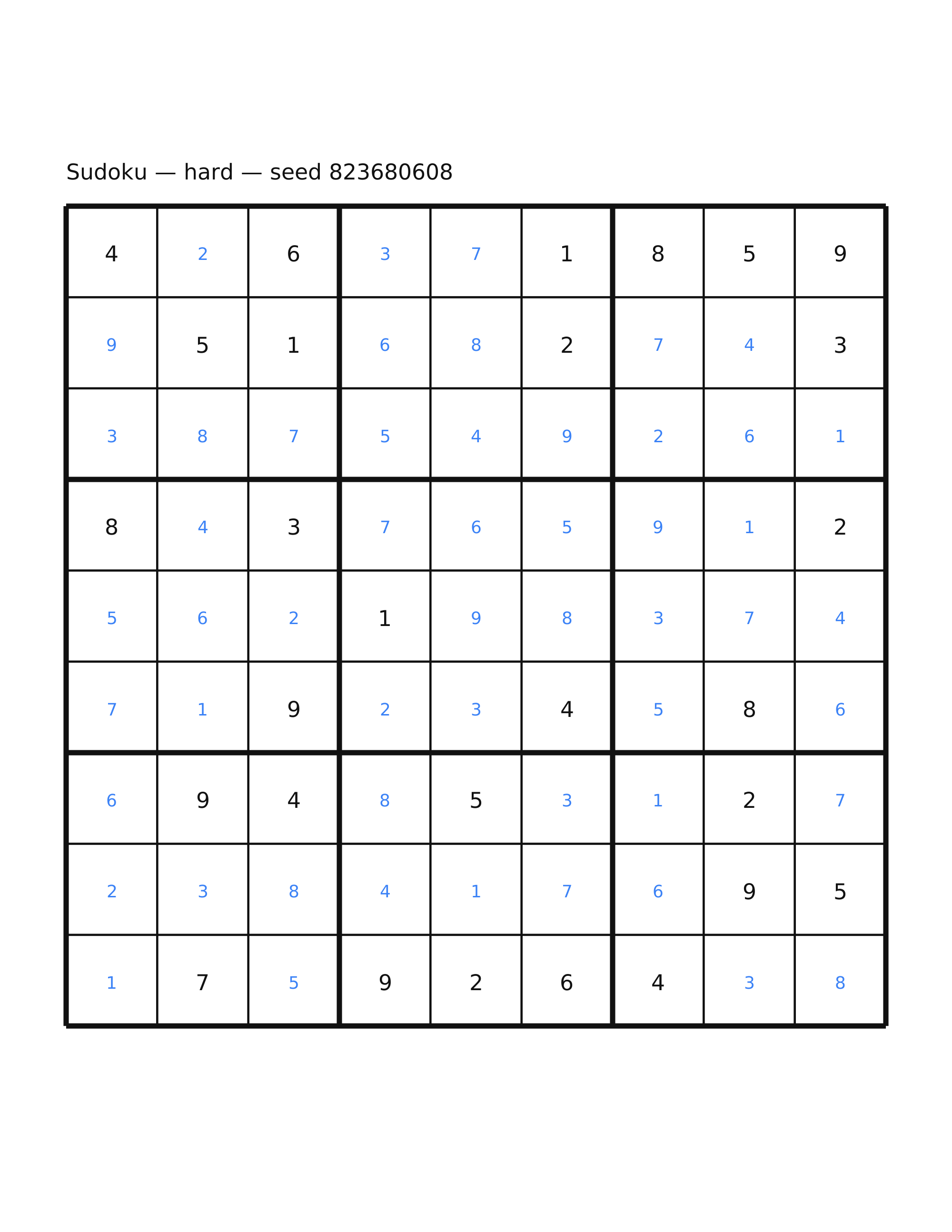 Sudoku — hard #55 — solution
