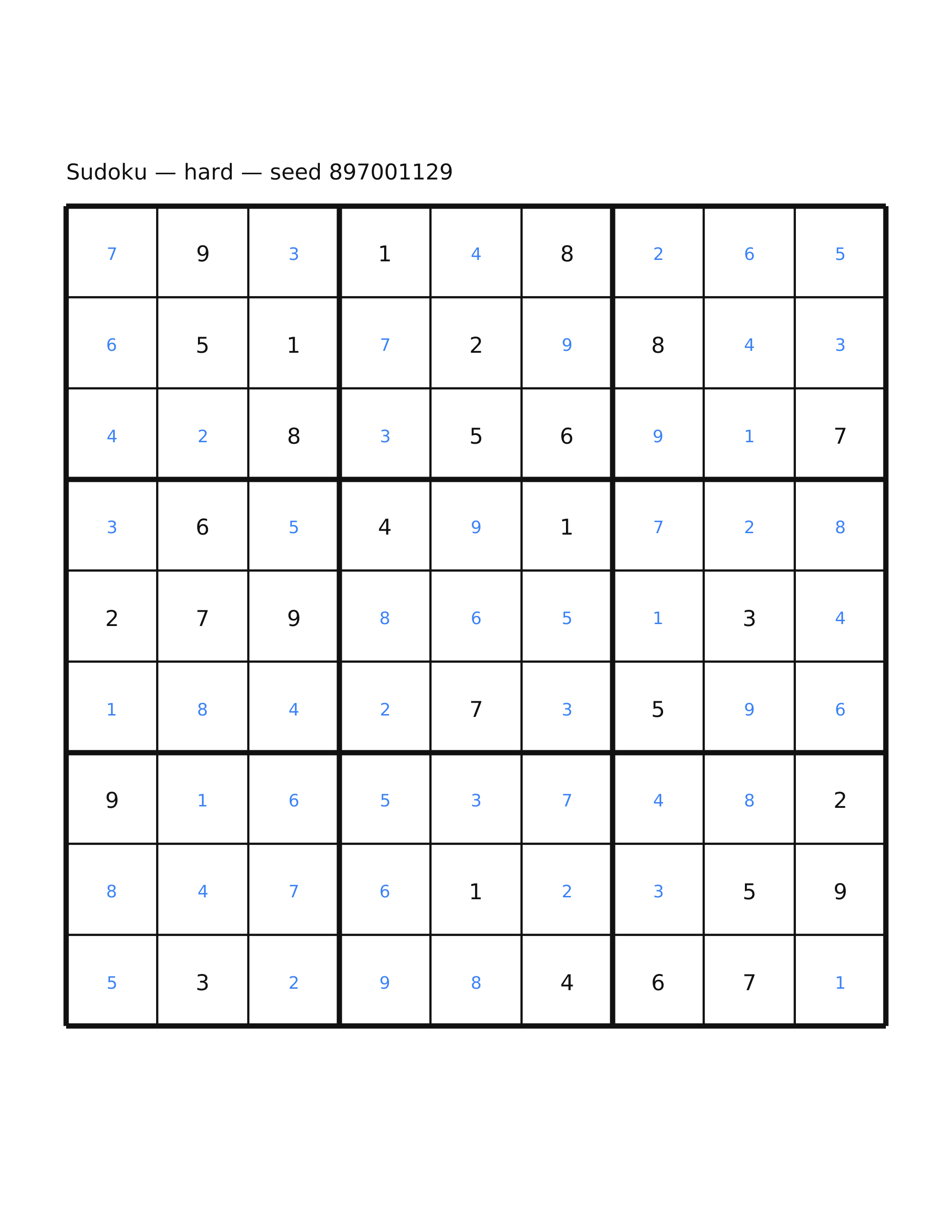 Sudoku — hard #26 — solution