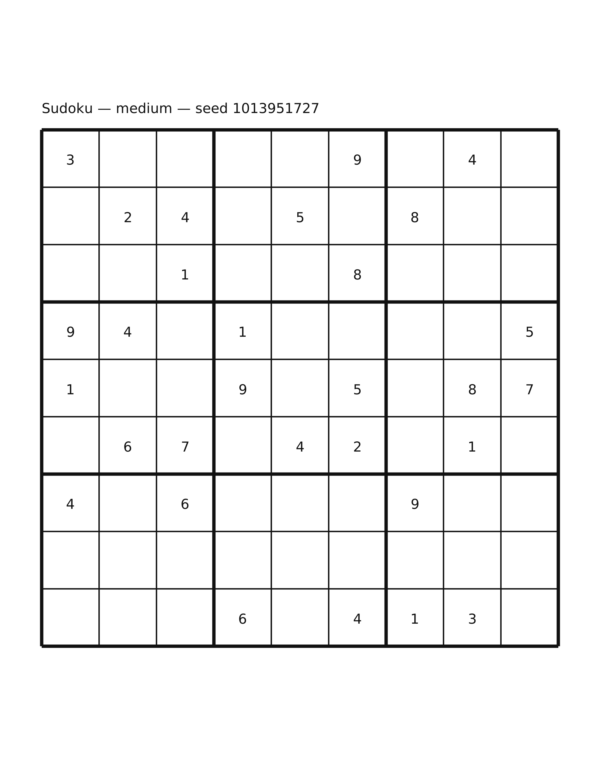 Sudoku — medium #14
