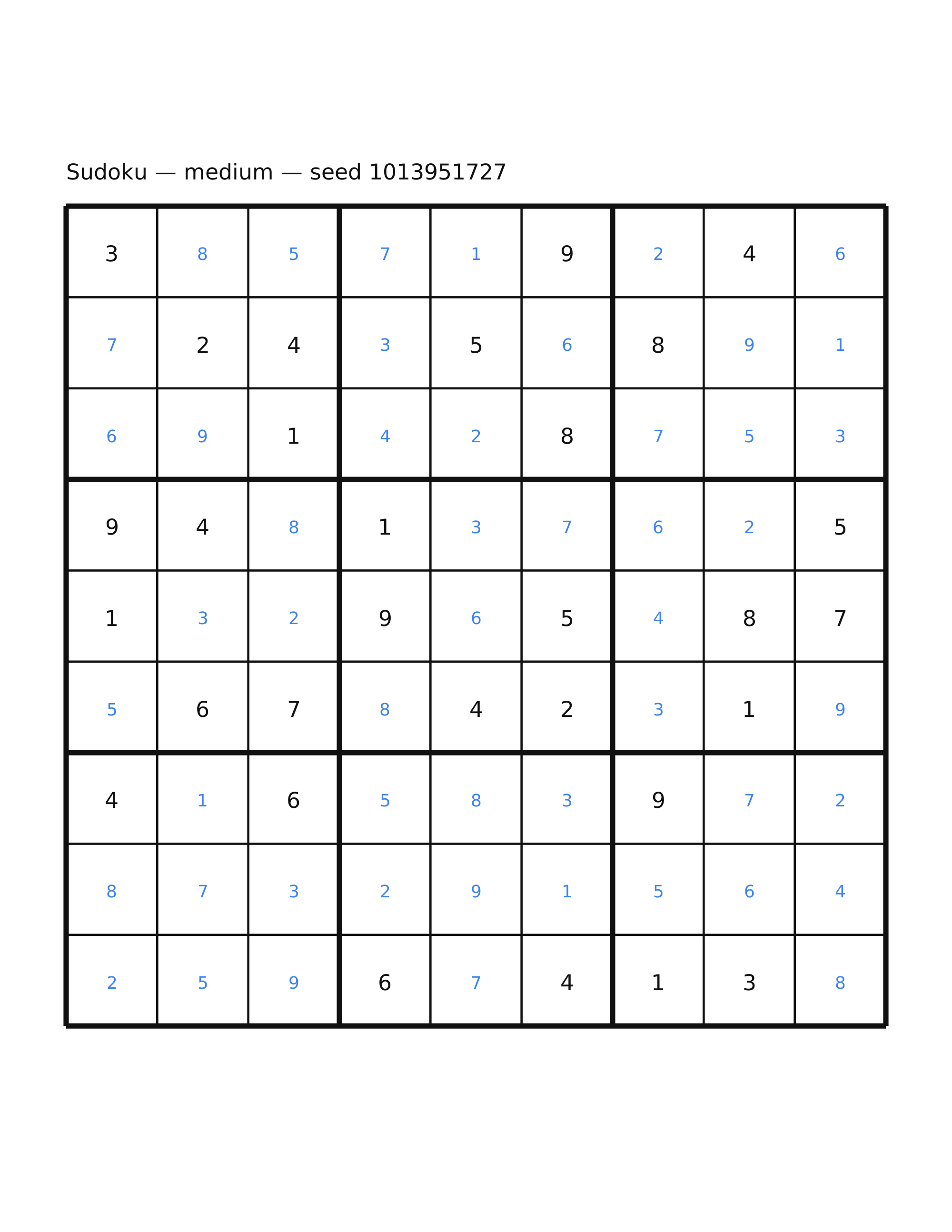 Sudoku — medium #14 — solution