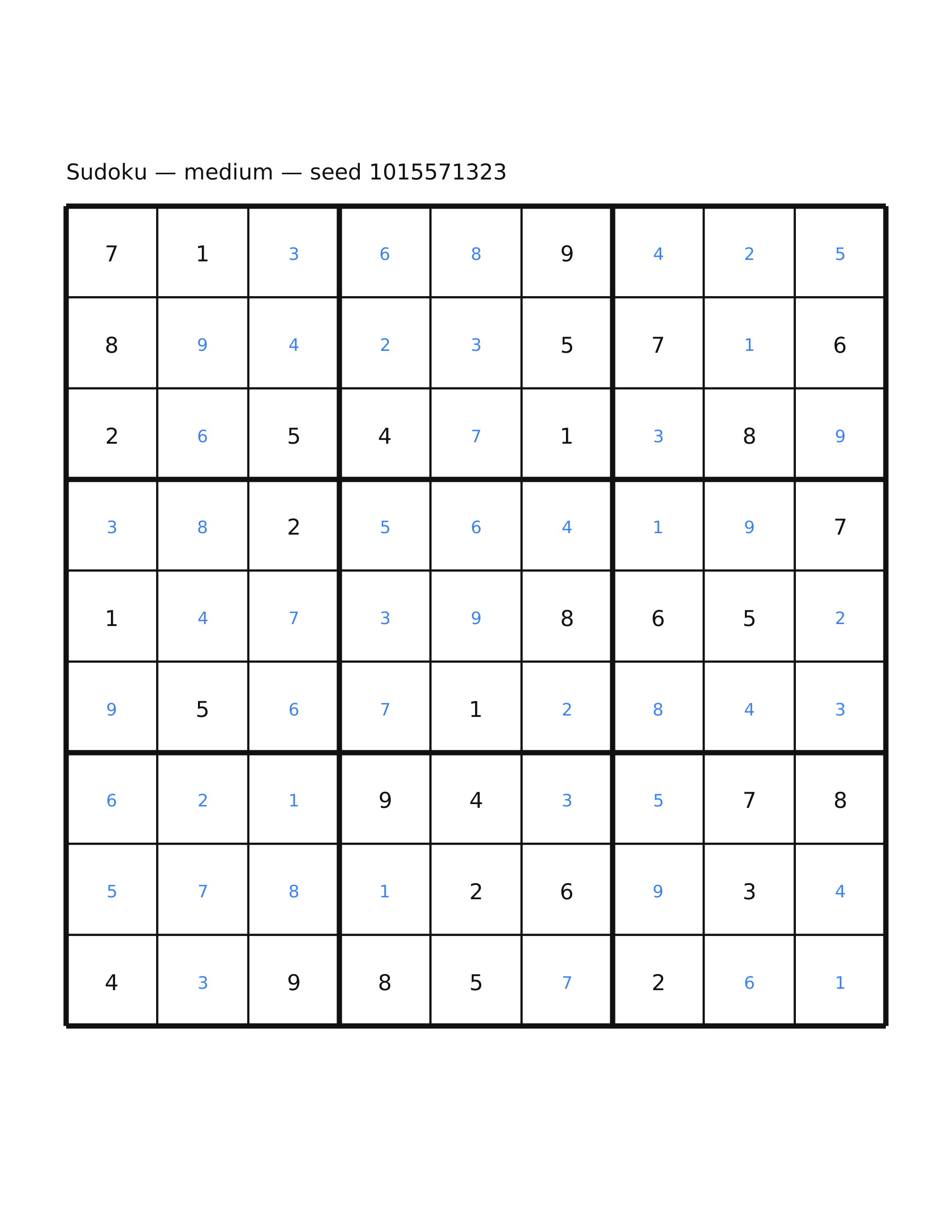 Sudoku — medium #27 — solution